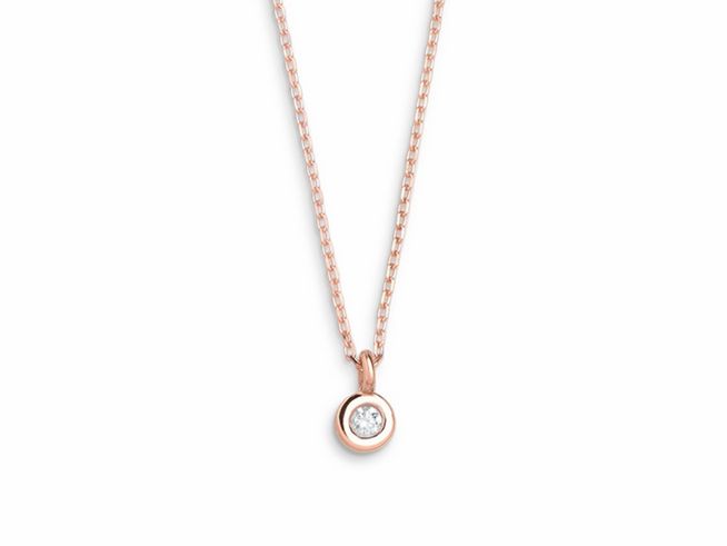 Elegante Xenox Gold Kette XG4050R/45 mit ZARGE Anhänger, Roségold Karreekette aus 375 Gold, ideal für stilvolle Akzente und Schmuckliebhaber.