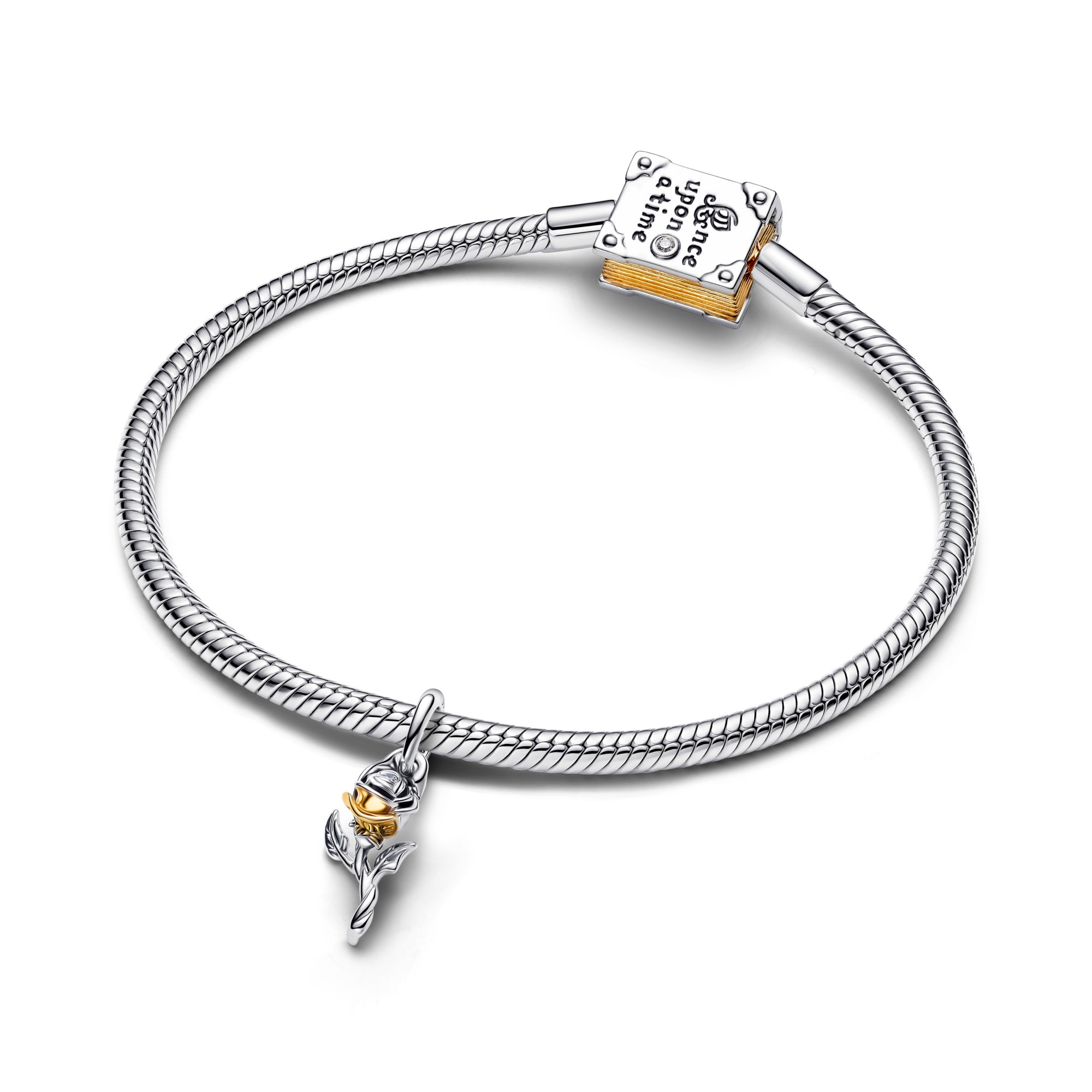 Pandora Disney - Hänge-Charm verzauberte Rose - Sterling Silber bicolor – Ansicht 3