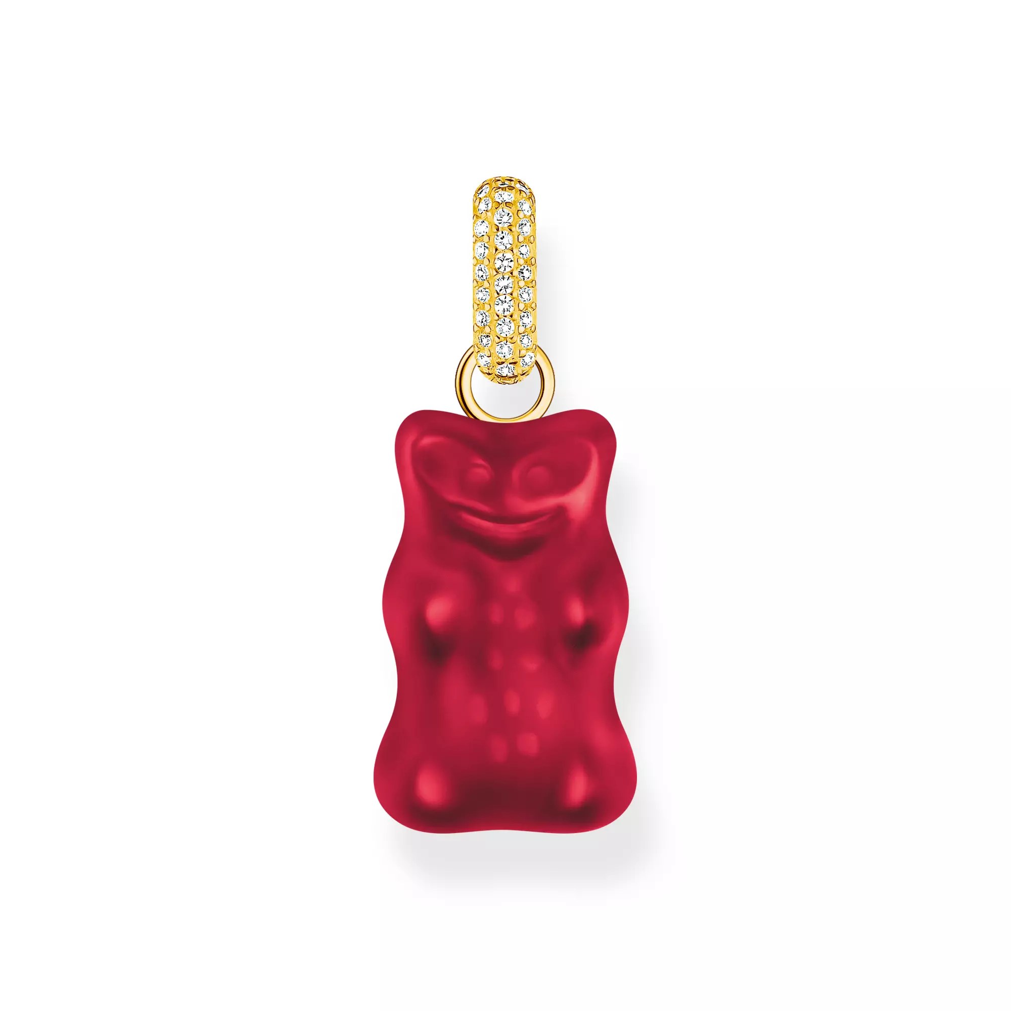 Thomas Sabo Anhänger - HARIBO - Großer Goldbär - Gummibärchen - Rot - Silber Gelbgold verg. & Zirkonia - Rot