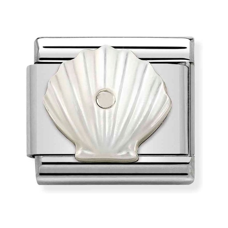 Nomination Composable Classic Charm Muschel Perlmutt - Edelstahl, Sterling Silber