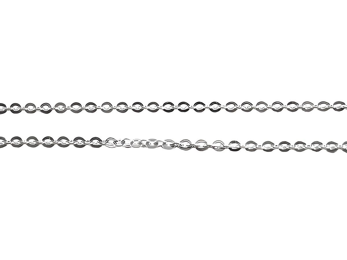 Silber Kette im Anker Muster, Länge 69 cm, Dicke 1,8 mm, Hersteller Juwelier Harnisch, dünner Ankerdesign.