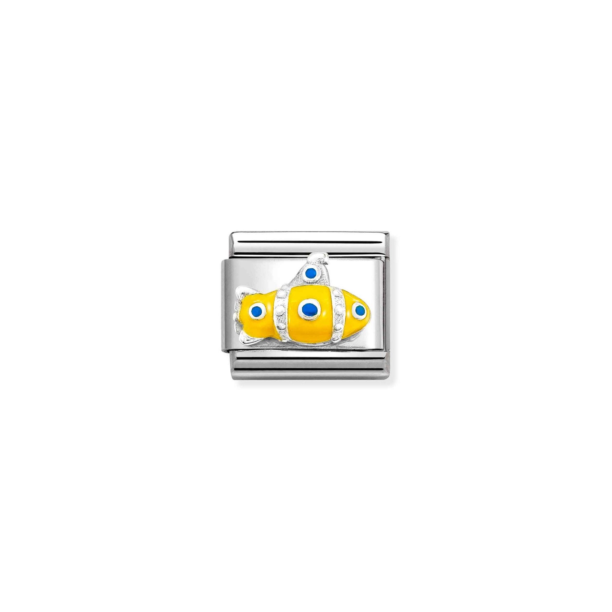 Nomination Composable Classic Charm U-Boot gelb - Edelstahl, Silber 925, Emaille