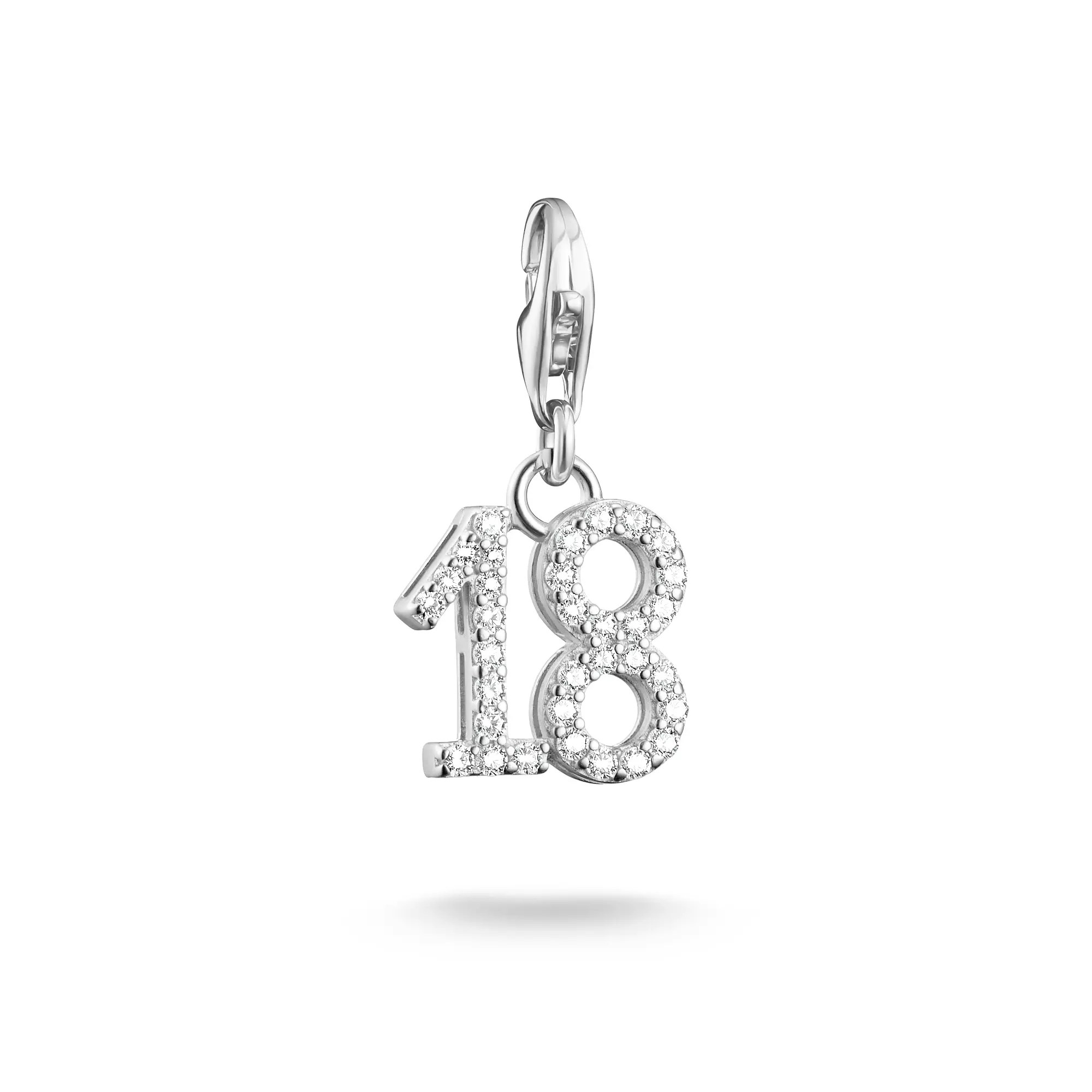 Thomas Sabo Charm-Anhänger - Zahl 18 - Silber & Zirkonia