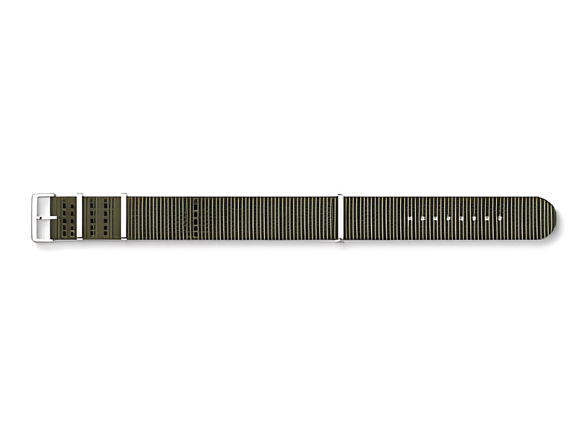 Khakifarbenes Nato-Textilarmband von Thomas Sabo mit einer Breite von 20 mm und einem silbernen Verschluss – perfekt für modische Akzente.