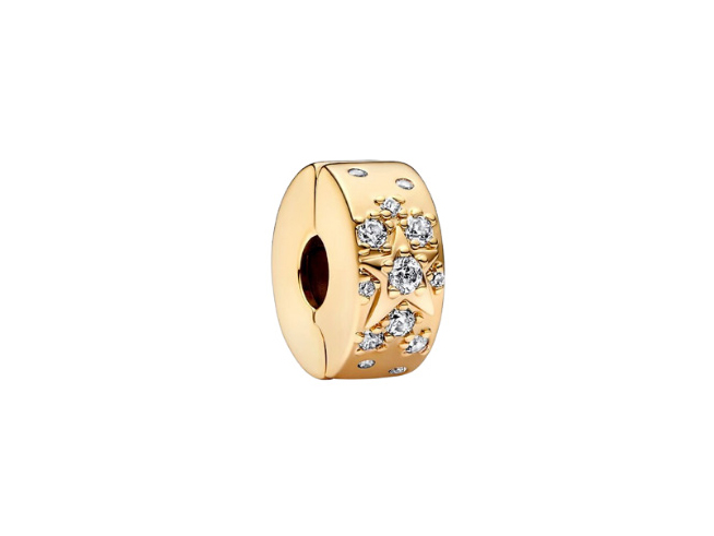 Pandora 762434C01 Clip - Milchstraße - Gelbgold Vergoldung auf Metalllegierung - Zirkonia - 762434