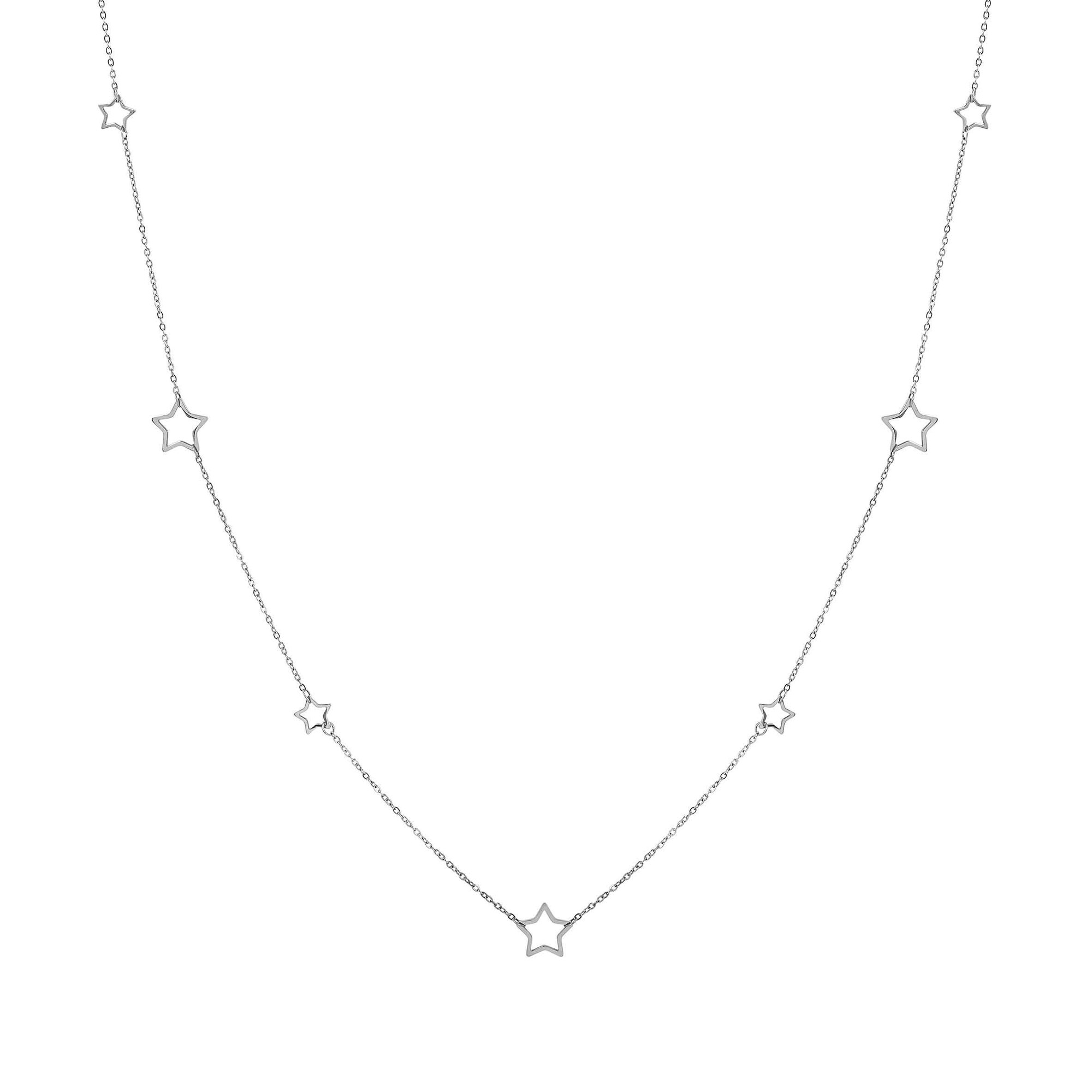Nomination RITMATIKA Halskette - 100-105 cm aus - mit Schmucksymbolen verziert – Sterne silberfarben – Ansicht 2