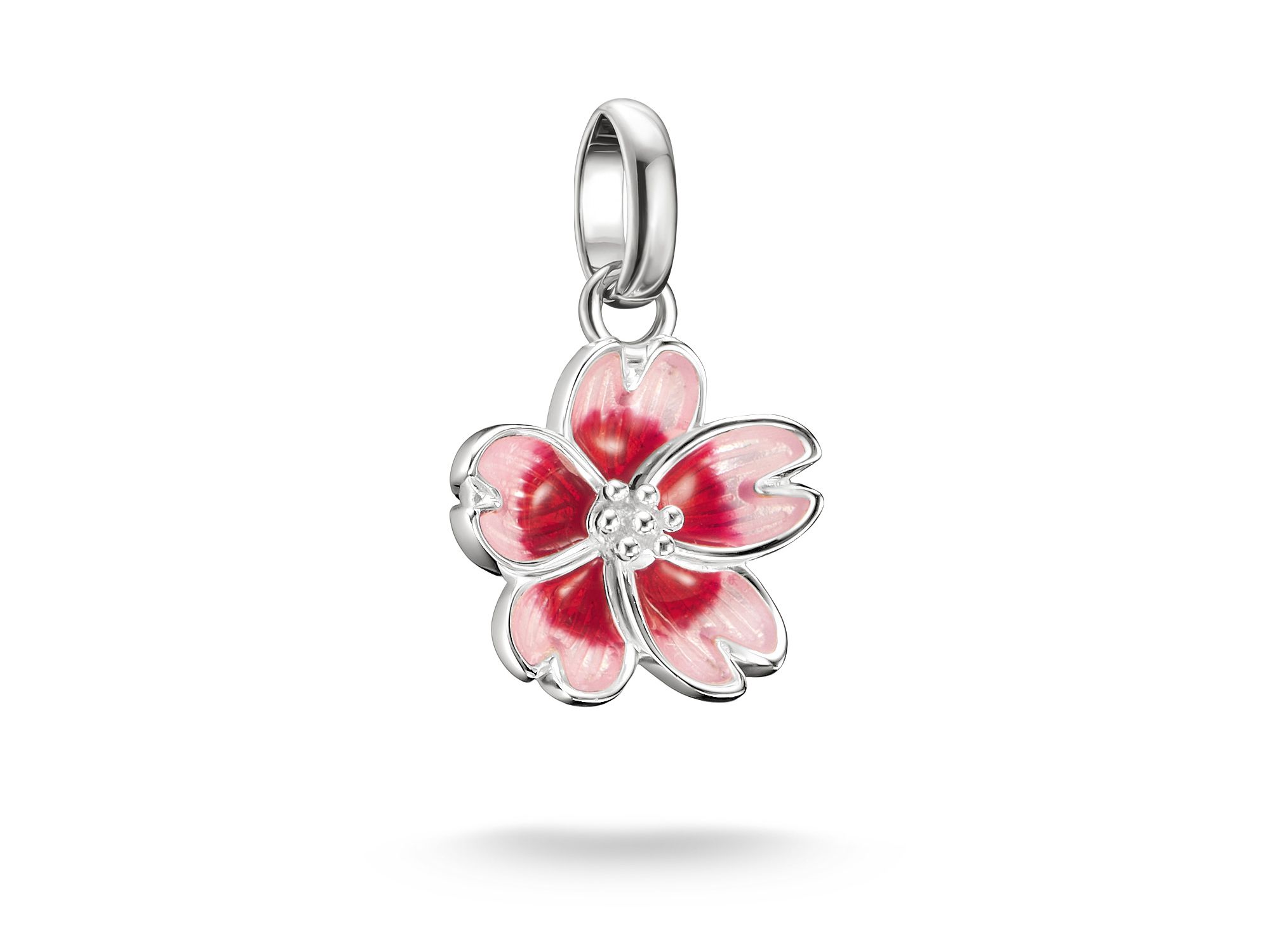 Thomas Sabo Connect - CC1343-007-9 Tokyo Crush Charm Kirschblüte - Sterling Silber, Kaltemail - Pink - Charm mit Öse