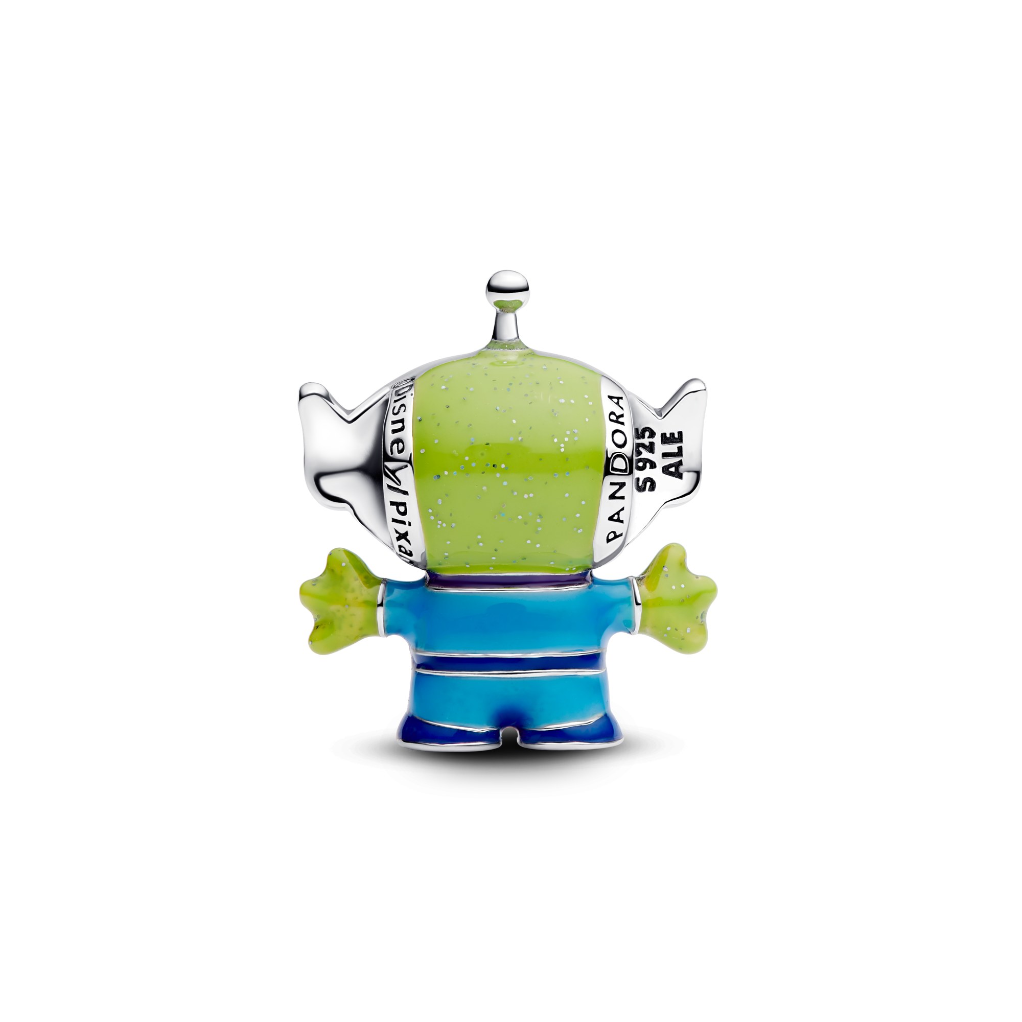 Pandora Disney Pixar Toy Story Alien Charm - Sterling Silber - Emaille Grün – Ansicht 2