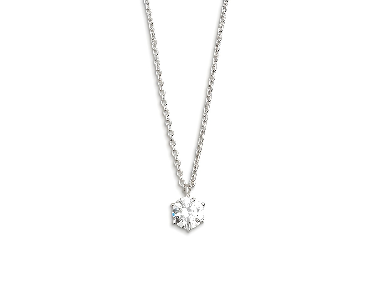 Xenox Sterling Silber Kette XS7211 mit einer Länge von 40-45 cm in Krappe Silber zeigt eine elegante Ankerkette mit einem funkelnden Anhänger. Ideal für stilvolle Akzente.