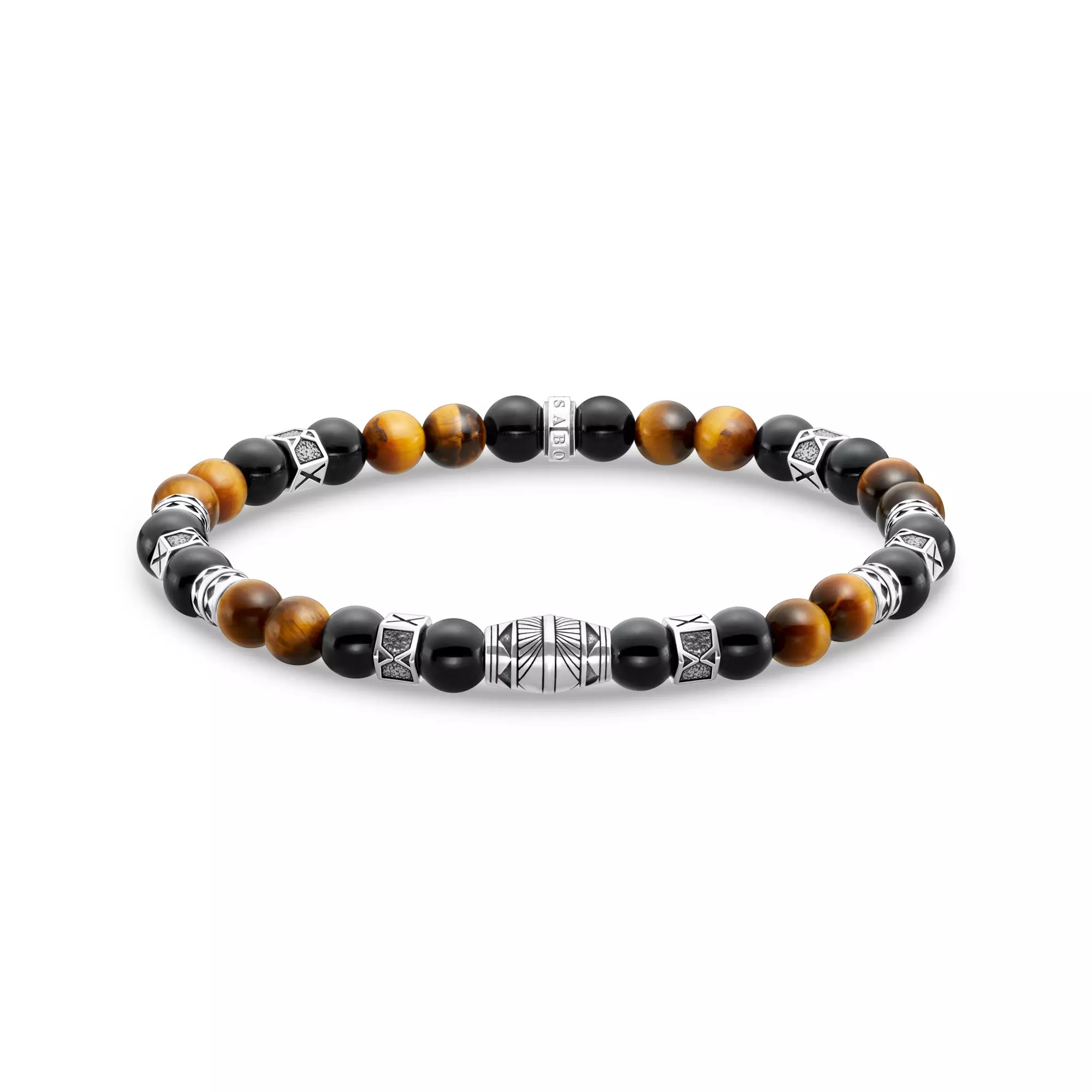 Thomas Sabo Armband - Silber geschw. + Achat - 15,50 cm - 15,5 cm
