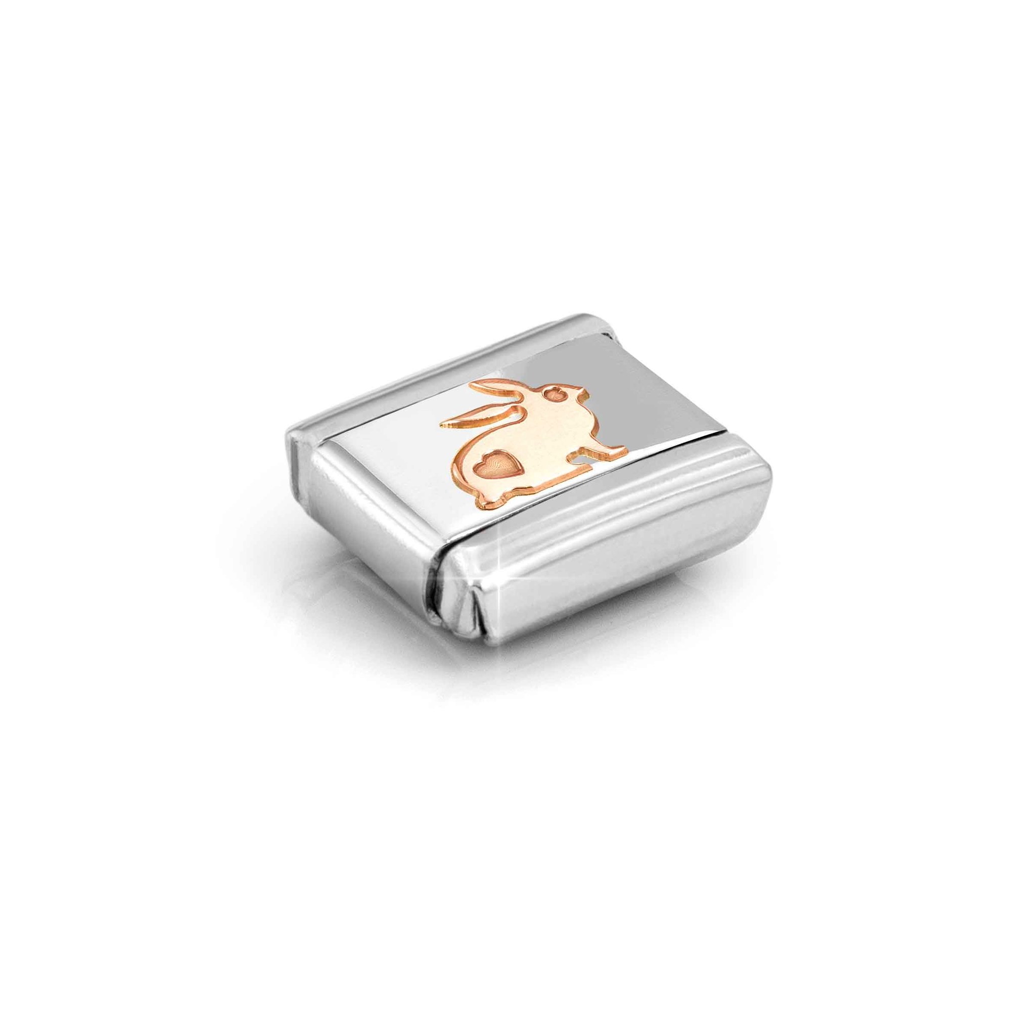 Nomination Composable Classic Charm Hase - Edelstahl, Gold 375 Roségold – Ansicht 4