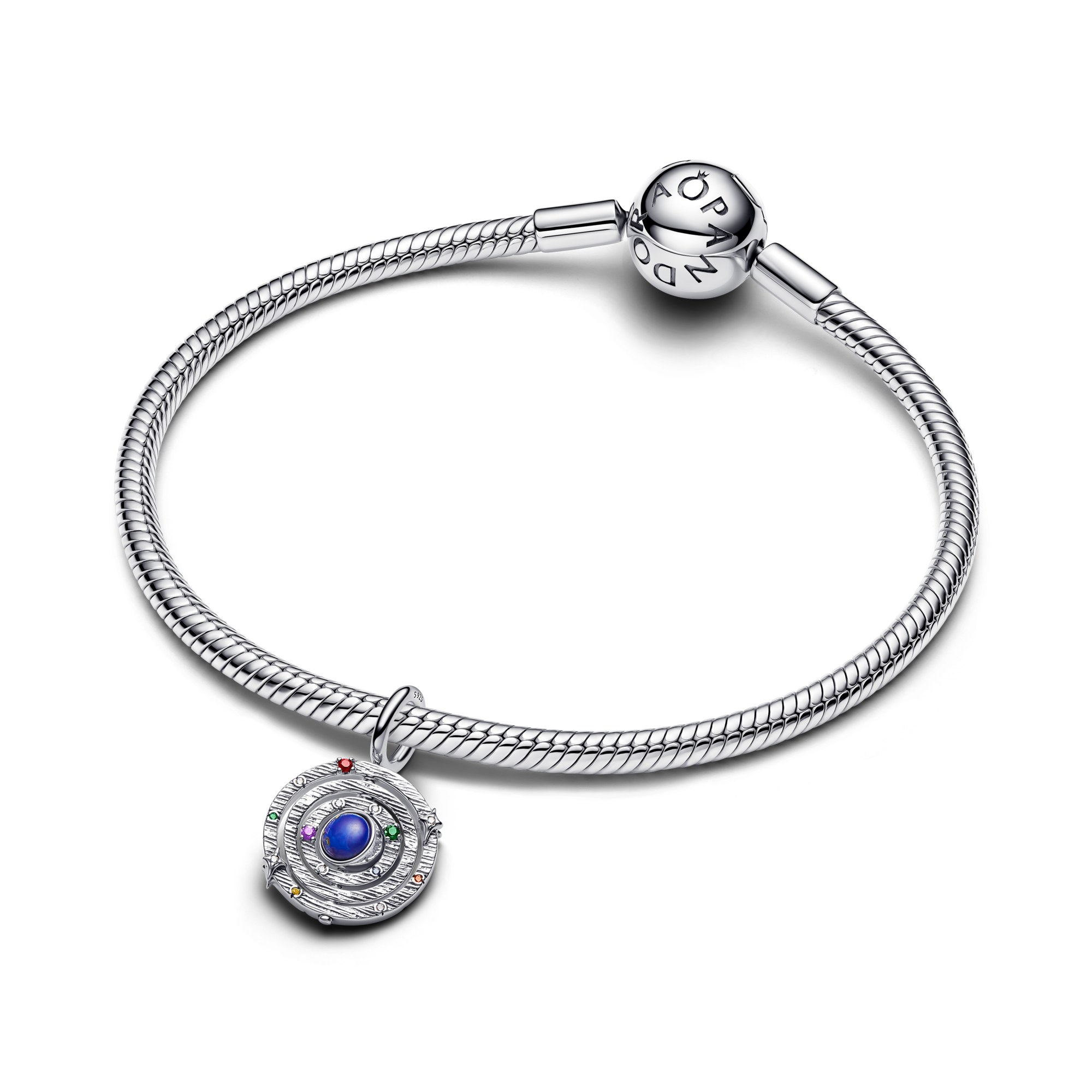 Pandora Moments - Hänge-Charm Armillarsphäre - Sterling Silber - drehbar – Ansicht 3