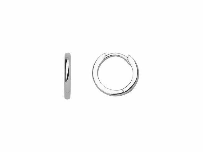 Xenox Sterling Silber Ohrringe XS8660 Creolen in schlichten, eleganten Design, glänzende Oberfläche und runde Form, perfekt für jeden Anlass und stilvolle Akzente.