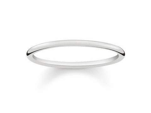 Silberner Ring von Thomas Sabo in Größe 56, schlichtes und elegantes Design, perfekt für jeden Anlass, Modell TR2123-001-12-56.