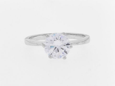 302059-0 Silber Ring rhodiniert mit klaren Zirkonia, traumhaftes Design in Größe 52, Durchmesser 8,6 mm, Hersteller Juwelier Harnisch, geeignet bis Größe 52.