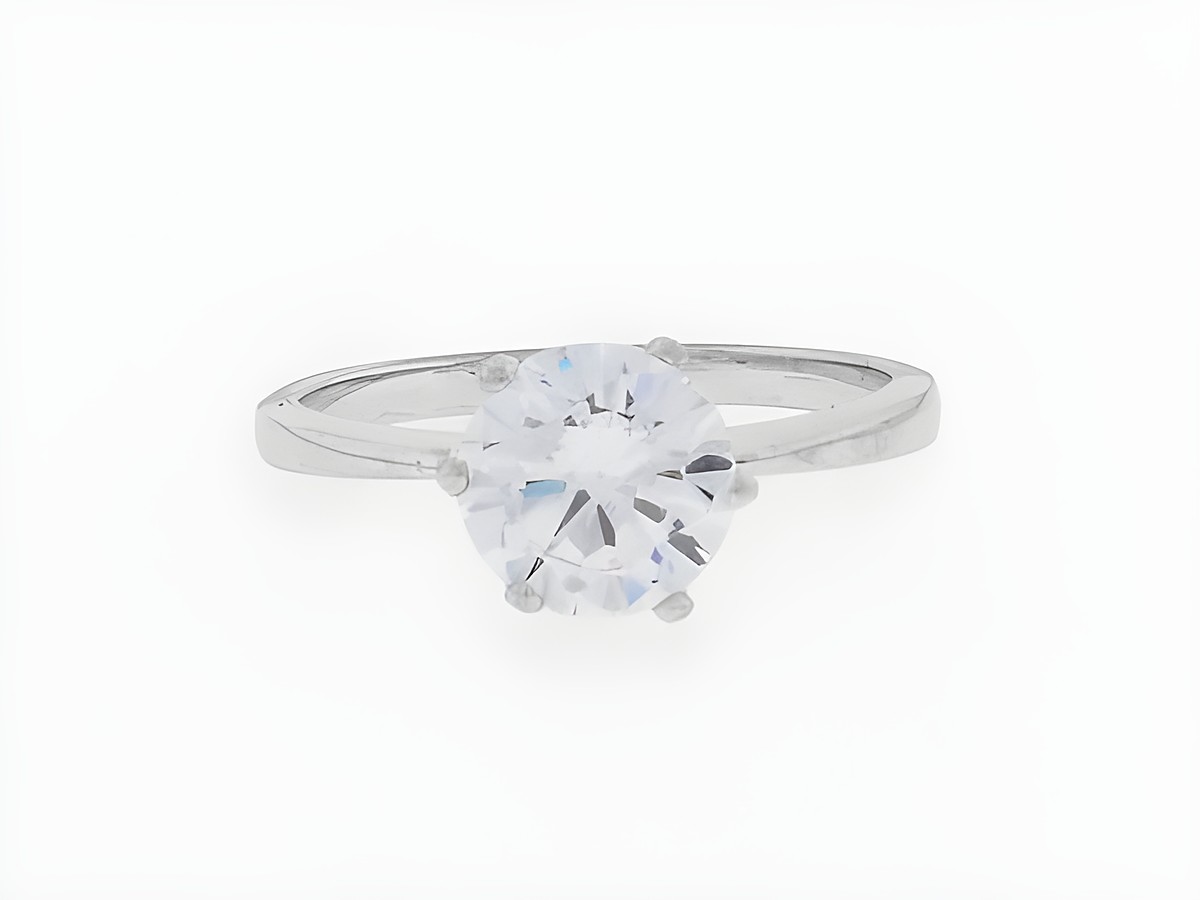 Silber Ring rhodiniert mit klaren Zirkonia, traumhaftes Design in Größe 52, Durchmesser 8,6 mm, Hersteller Juwelier Harnisch, geeignet bis Größe 52.