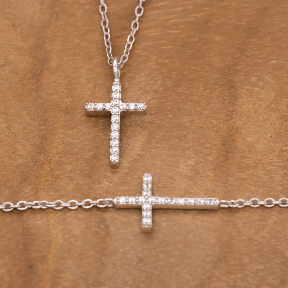Engelsrufer LILCROSS Armband Kreuz mit Zirkonia - Silber rhodiniert 17 cm – Ansicht 5