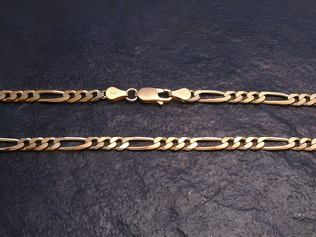 Kette Figaro-Panzer in Gold, 50 cm, aus Gold 333, elegant und zeitlos, ideal als Geschenkidee, hergestellt von Juwelier Harnisch.