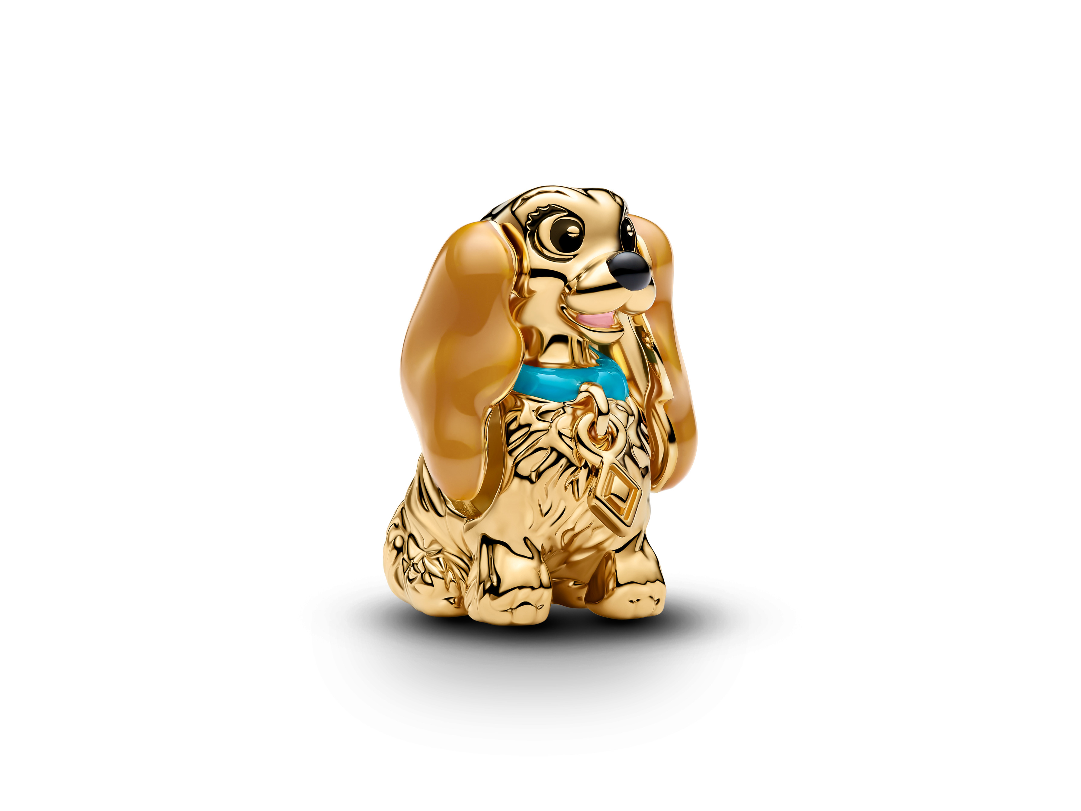 Pandora 764468C01 - Disney Susi Charm - Gelbgold Vergoldung - Emaille Blau