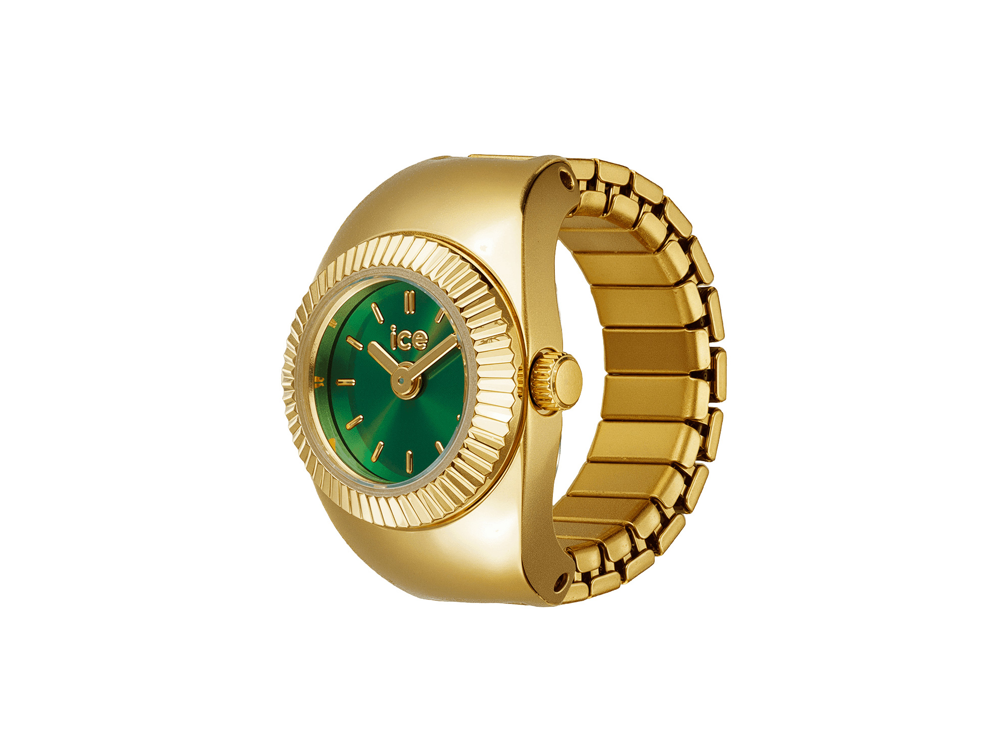 ICE Watch RINGUHR 025517 - Chouchou Gold - ca. Gr. 52-56 - Zifferblatt Grün
