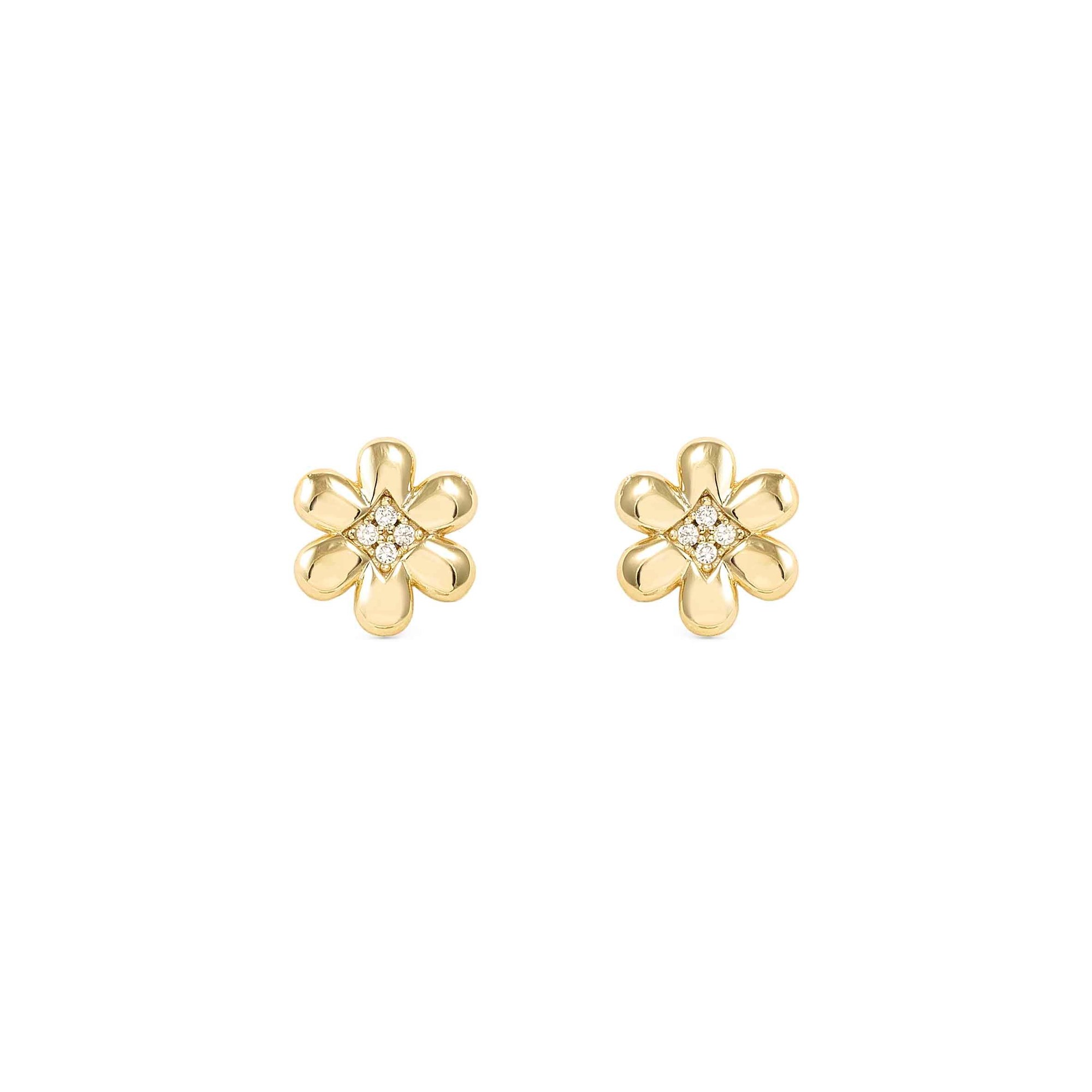 Nomination Petit Sparkle - Sterling Silber Ohrstecker - Blume - Zirkonia – goldfarben – Ansicht 5