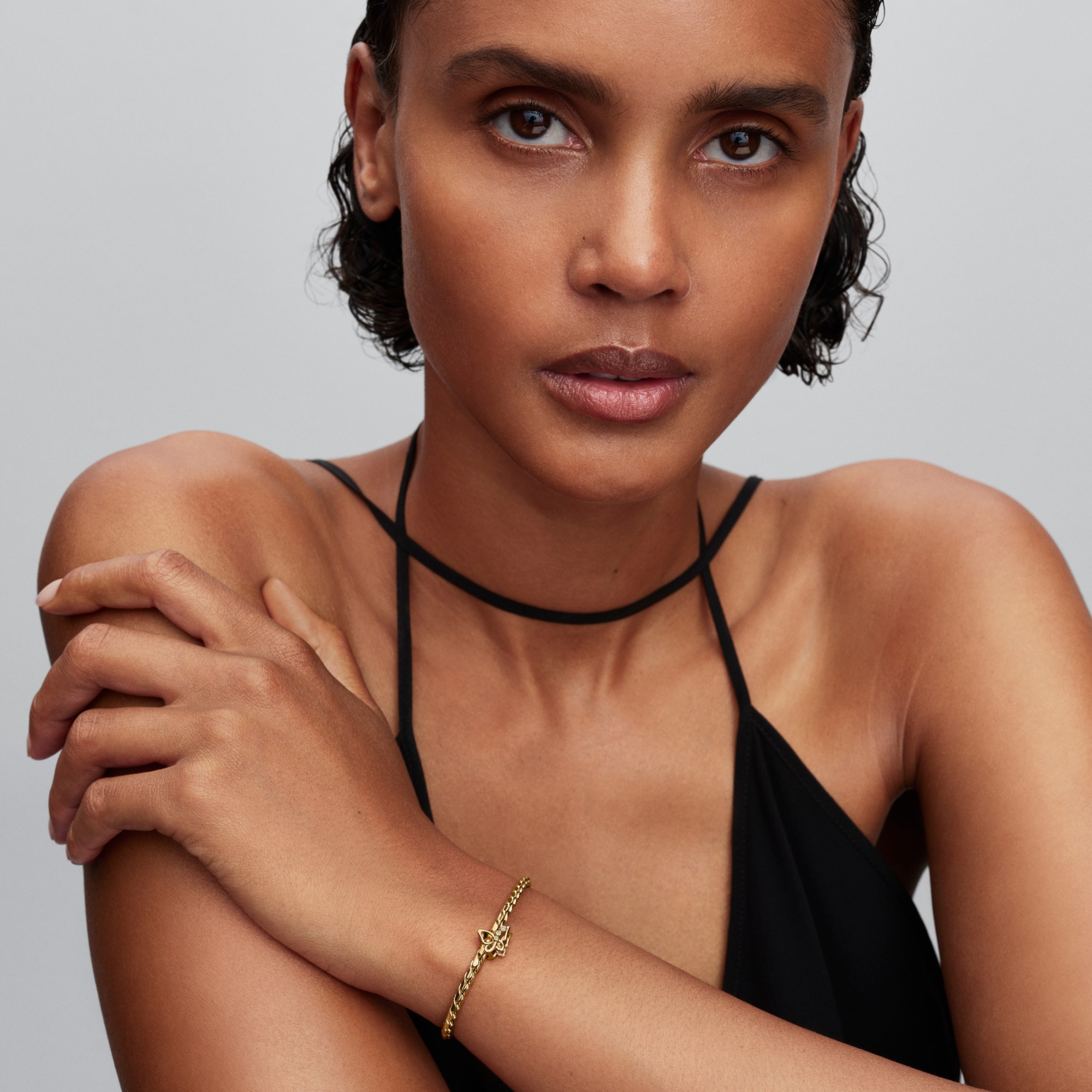 Pandora Schmetterling Charm - Gelbgold Vergoldung - Zirkonia – Ansicht 4