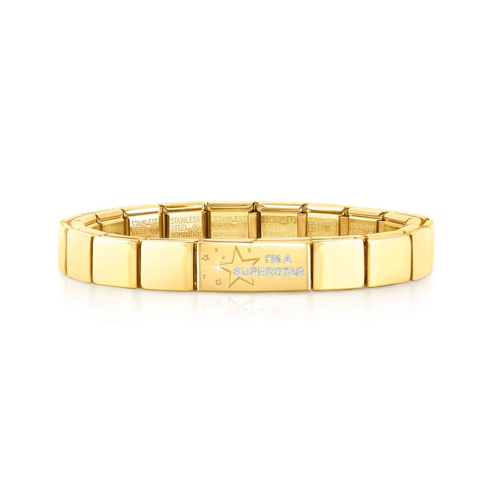 Nomination Classic GLAM Armband Edelstahl Gelbgold - Double Link Superstar