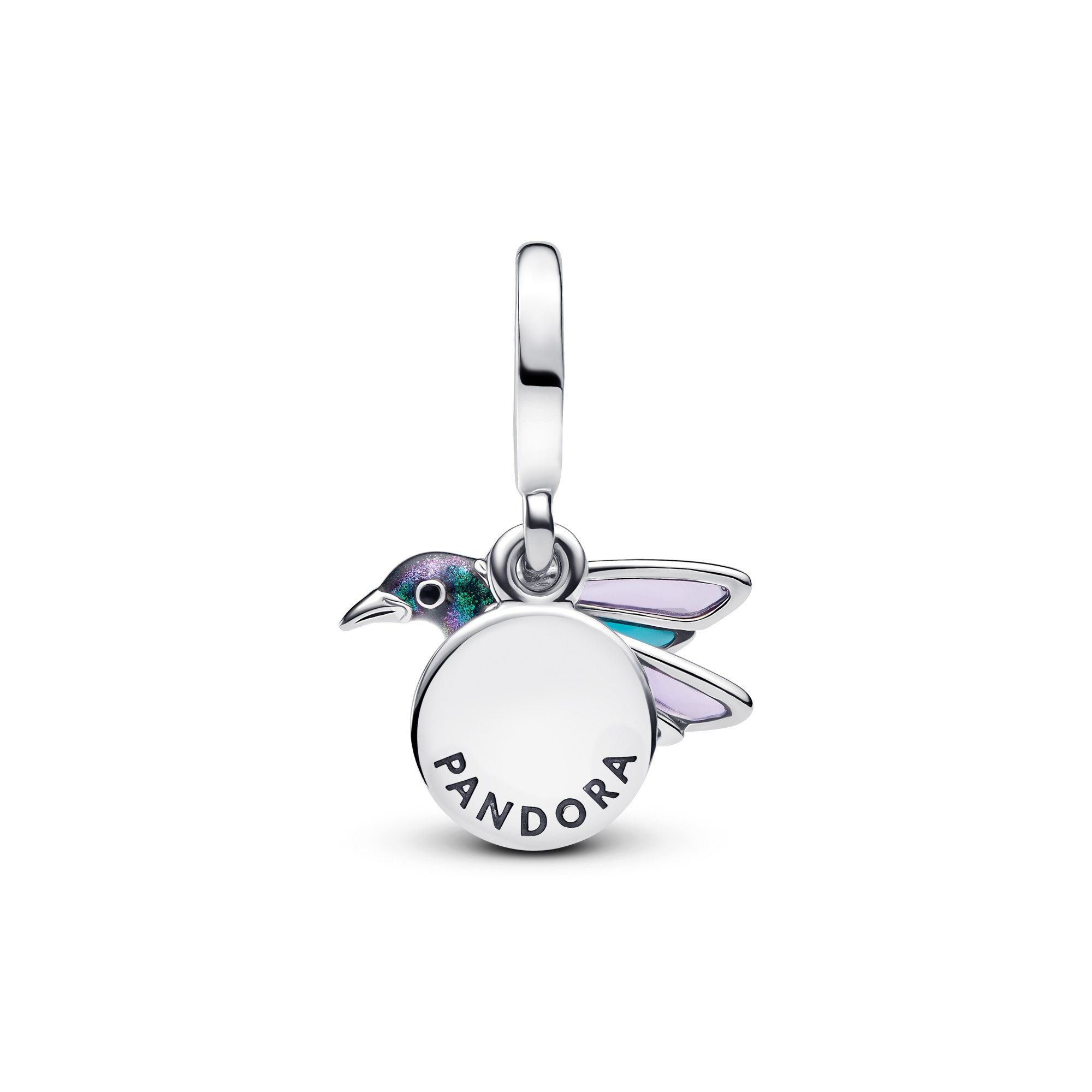 Pandora Charm - Kolibri Doppelcharm - Sterling Silber Emaille – Ansicht 3