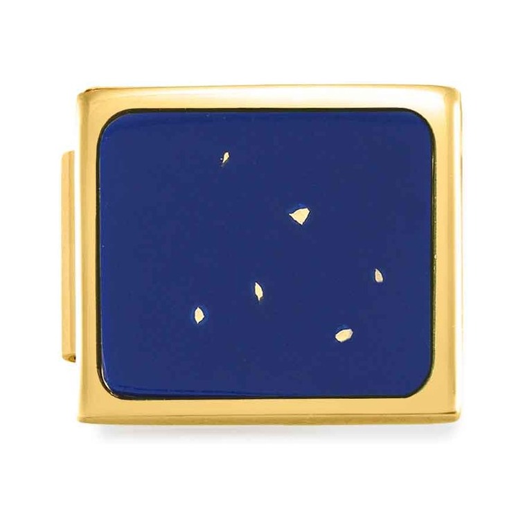 Nomination Classic GLAM Link Edelstahl Gelbgold - Lapis - Viereck