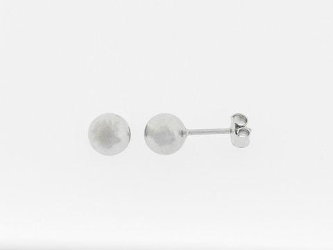 Silber Ohrringe Kugel Silber 6 mm Stecker Hersteller Juwelier Harnisch Ohrstecker ohne Stein, schlichtes elegantes Design für jeden Anlass.