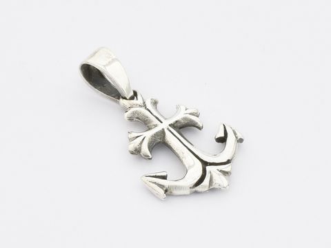Anhängern in Form eines Ankers aus Sterling Silber, maritimes Design, ideal für Liebhaber der Seefahrt, Hersteller Juwelier Harnisch, hochwertig und stilvoll.