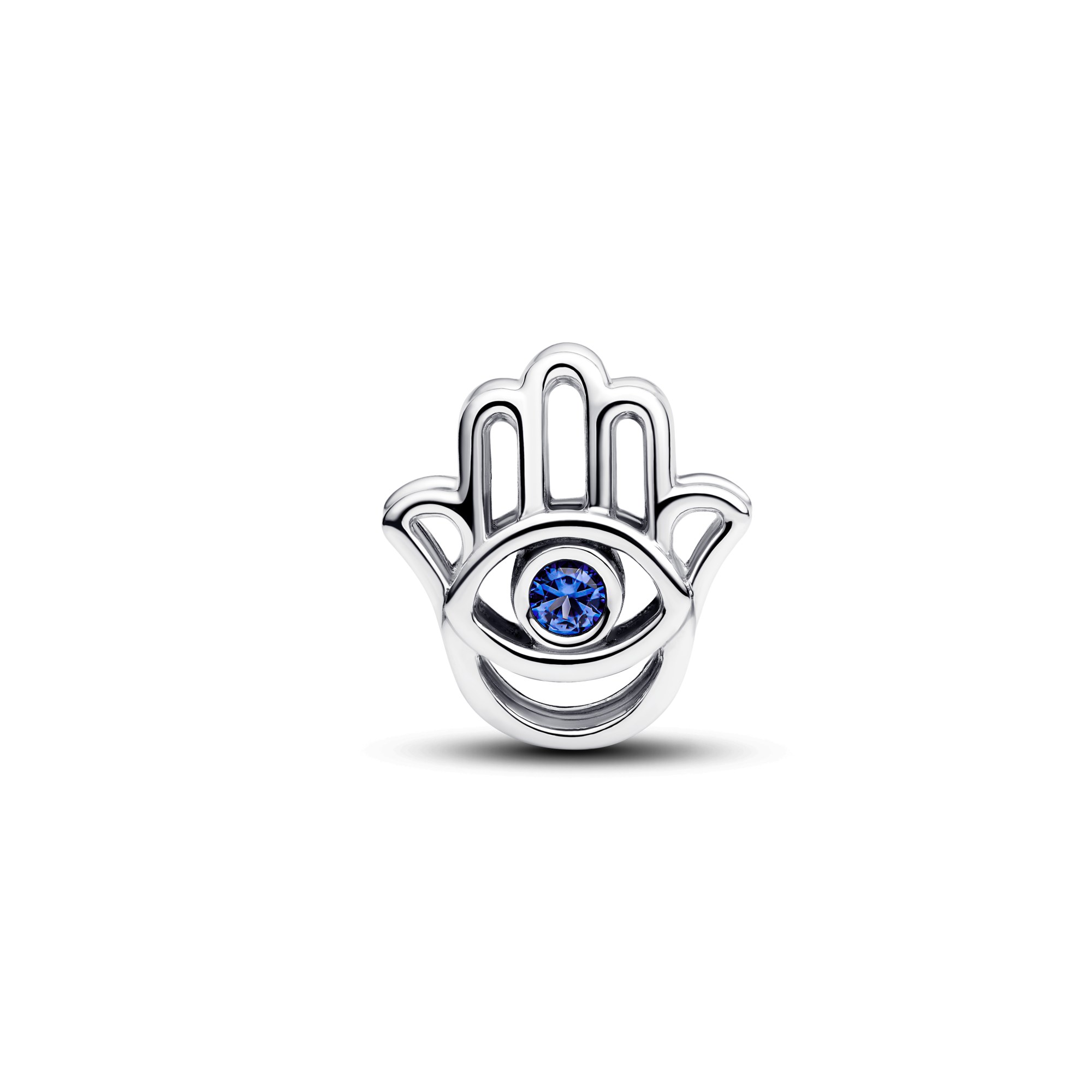 Pandora Hand der Fatima Charm - Sterling Silber - Kristall Blau – Ansicht 3