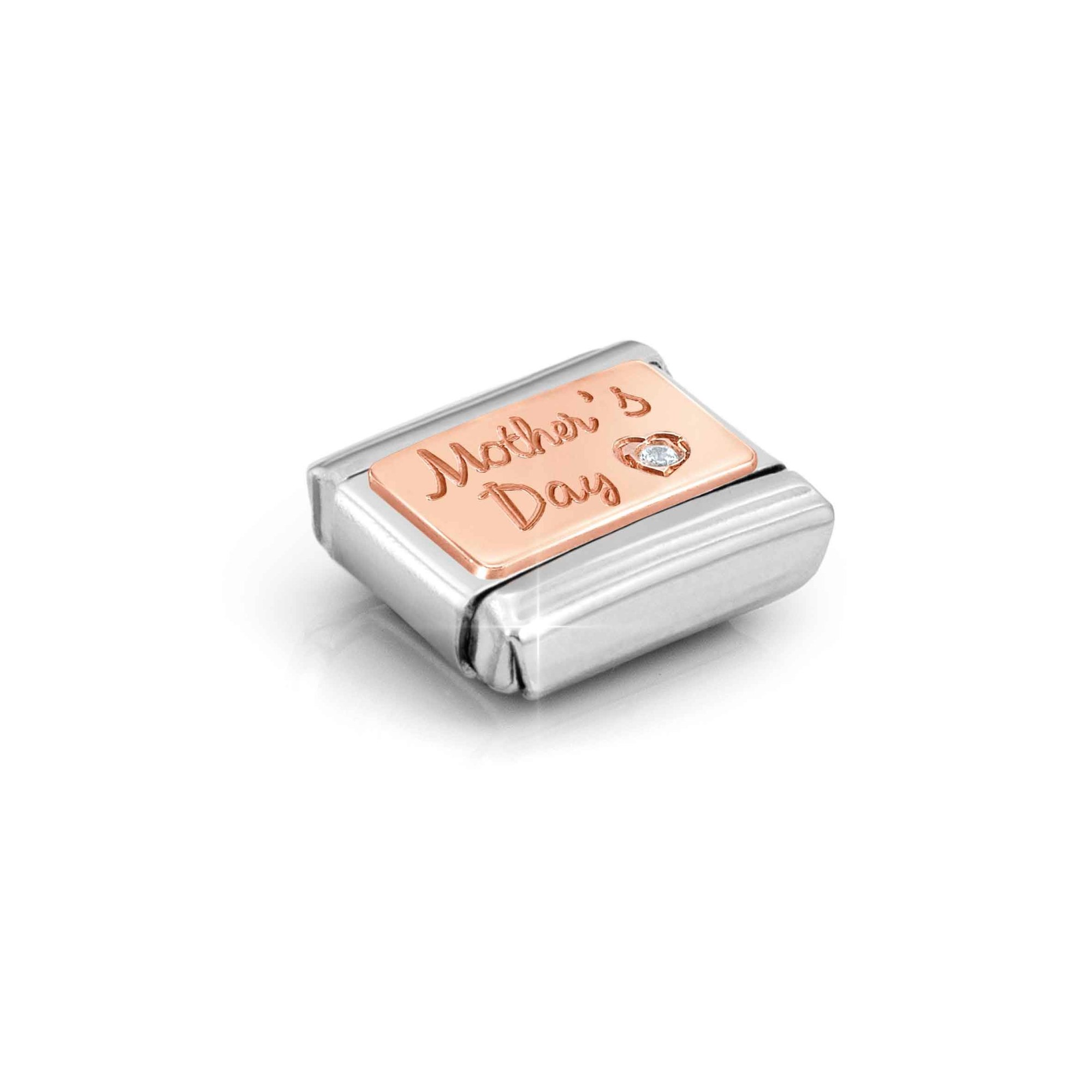 Nomination Composable Classic Charm Mother's Day - Edelstahl, Gold 375 Roségold, Zirkonia – Ansicht 4