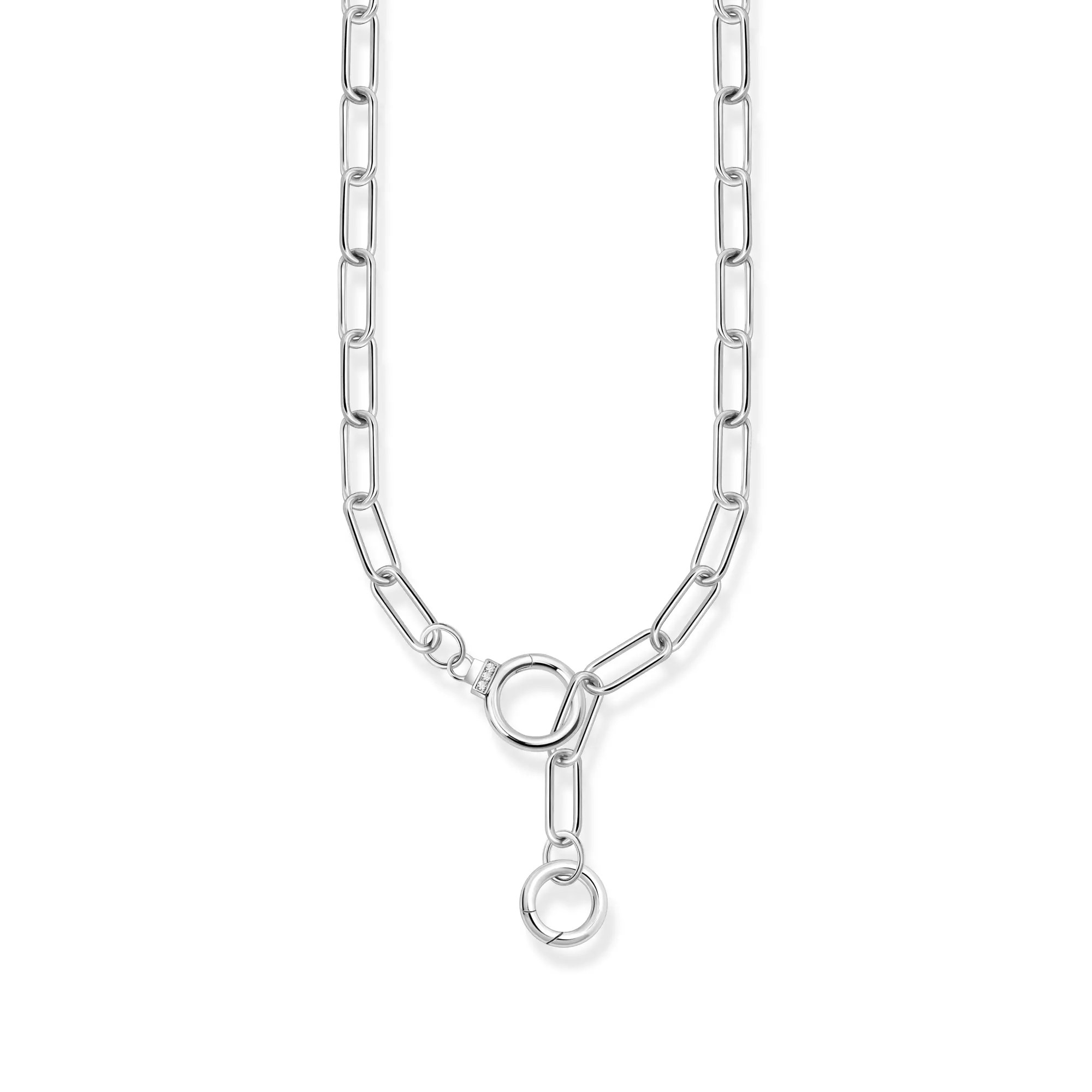 Thomas Sabo Carrier - 47 cm Silber & Zirkonia - Weiß - elegante Gliederkette