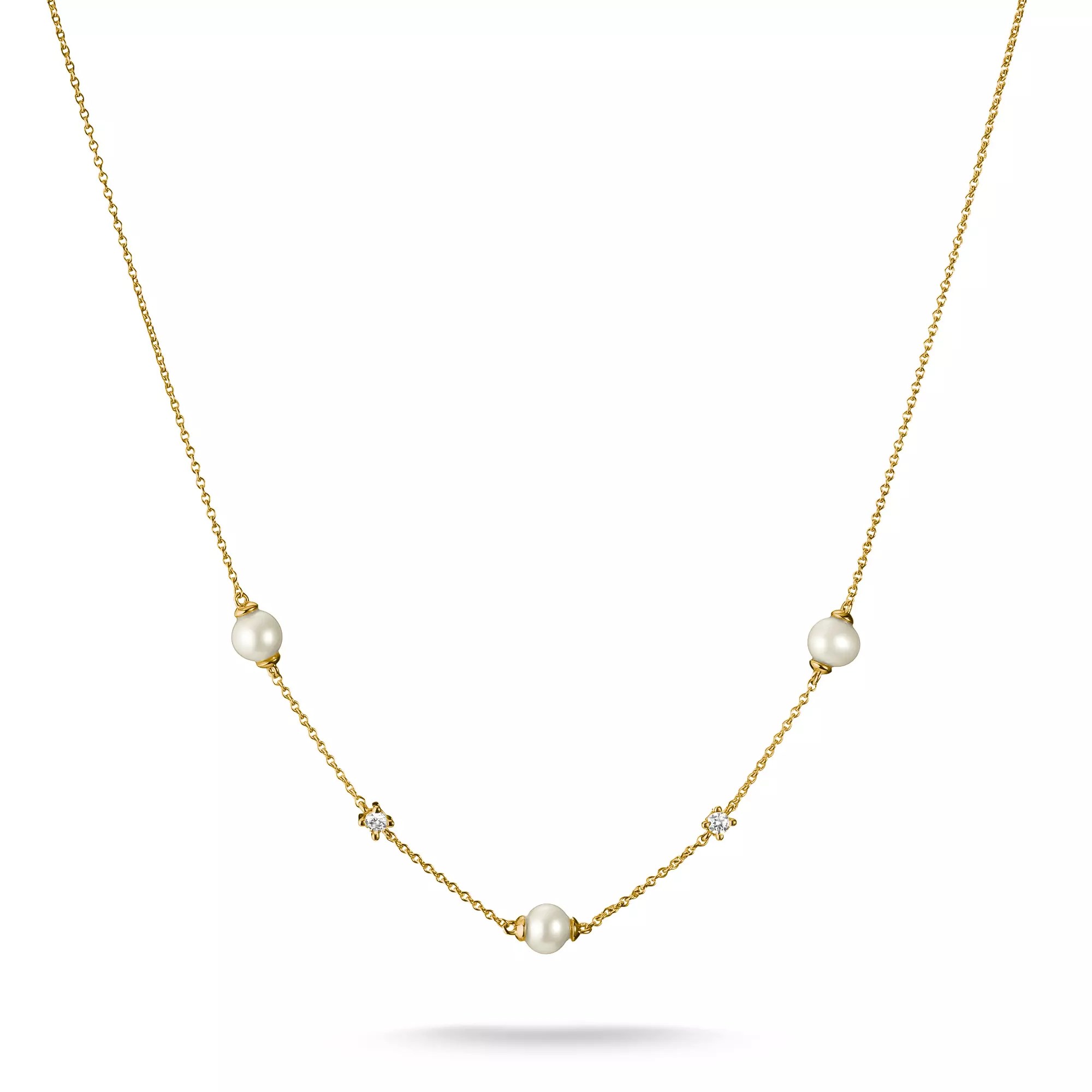 Thomas Sabo Classic Pearls - Halskette - 45 cm - 18K Gelbgold-Vergoldung