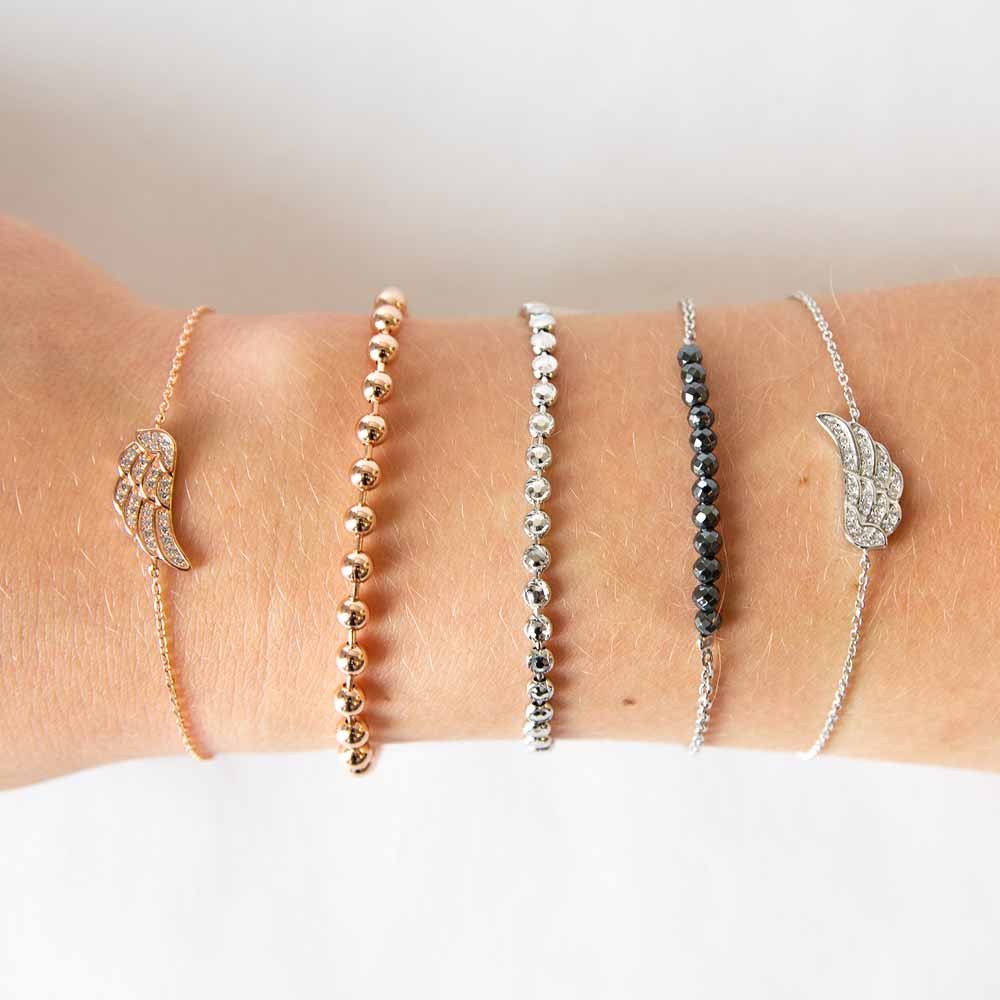 Engelsrufer LILWING Armband Flügel mit Zirkonia - Silber rhodiniert 17 cm – Ansicht 2