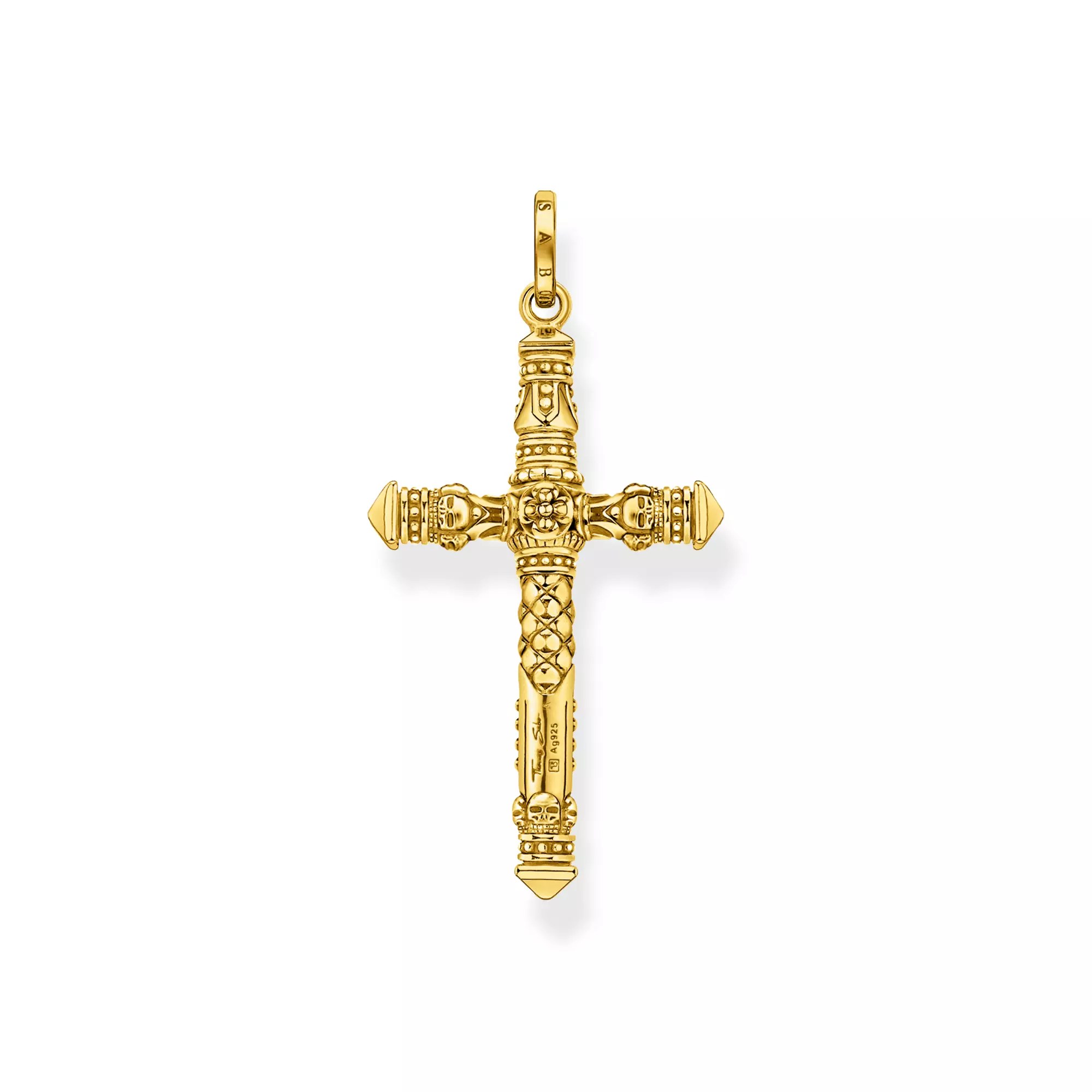 Thomas Sabo Anhänger - Sterling Silber verg. Gelbgold - Kreuz – Ansicht 2