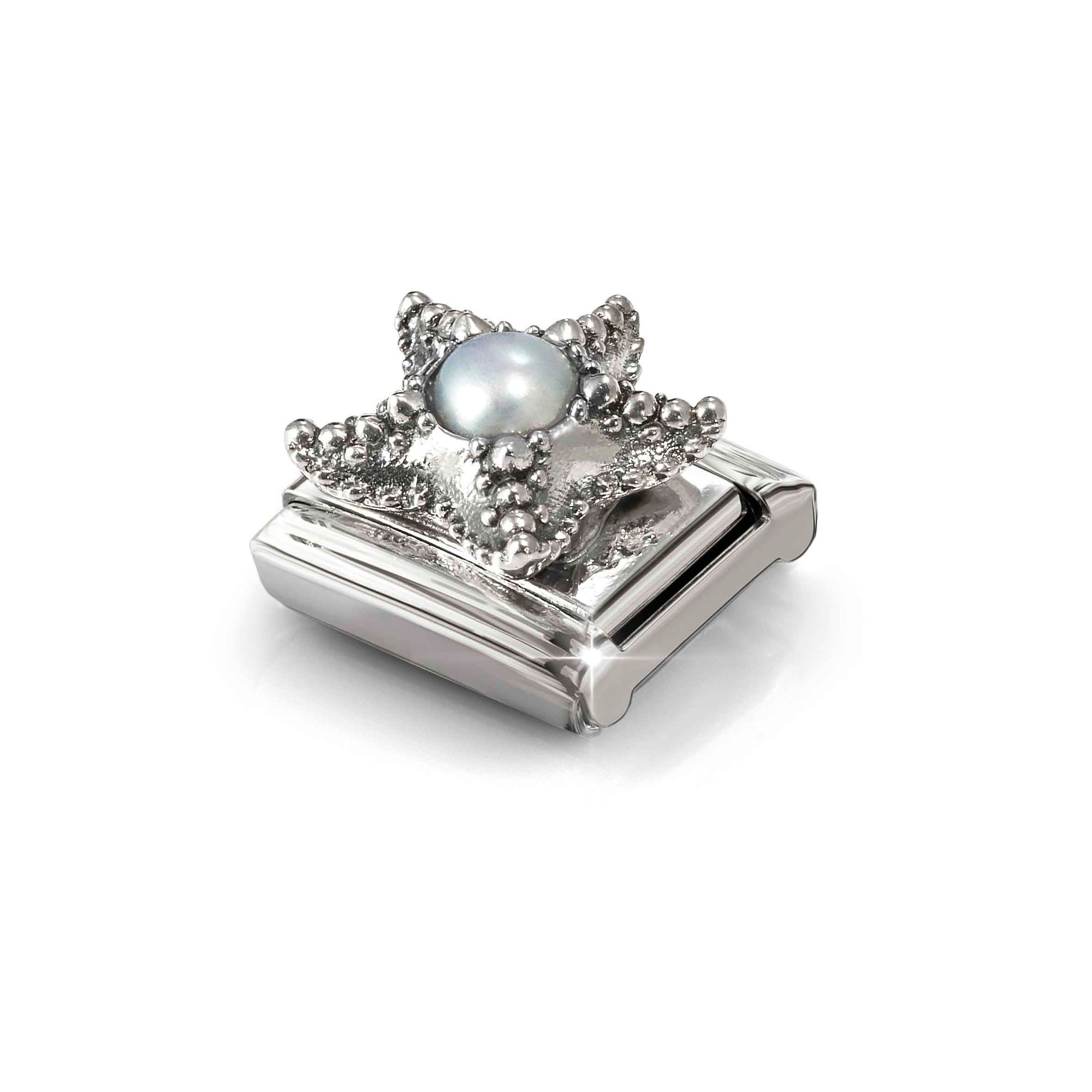 Nomination Composable Classic Charm Seestern Perle weiß - Edelstahl, Sterling Silber – Ansicht 4