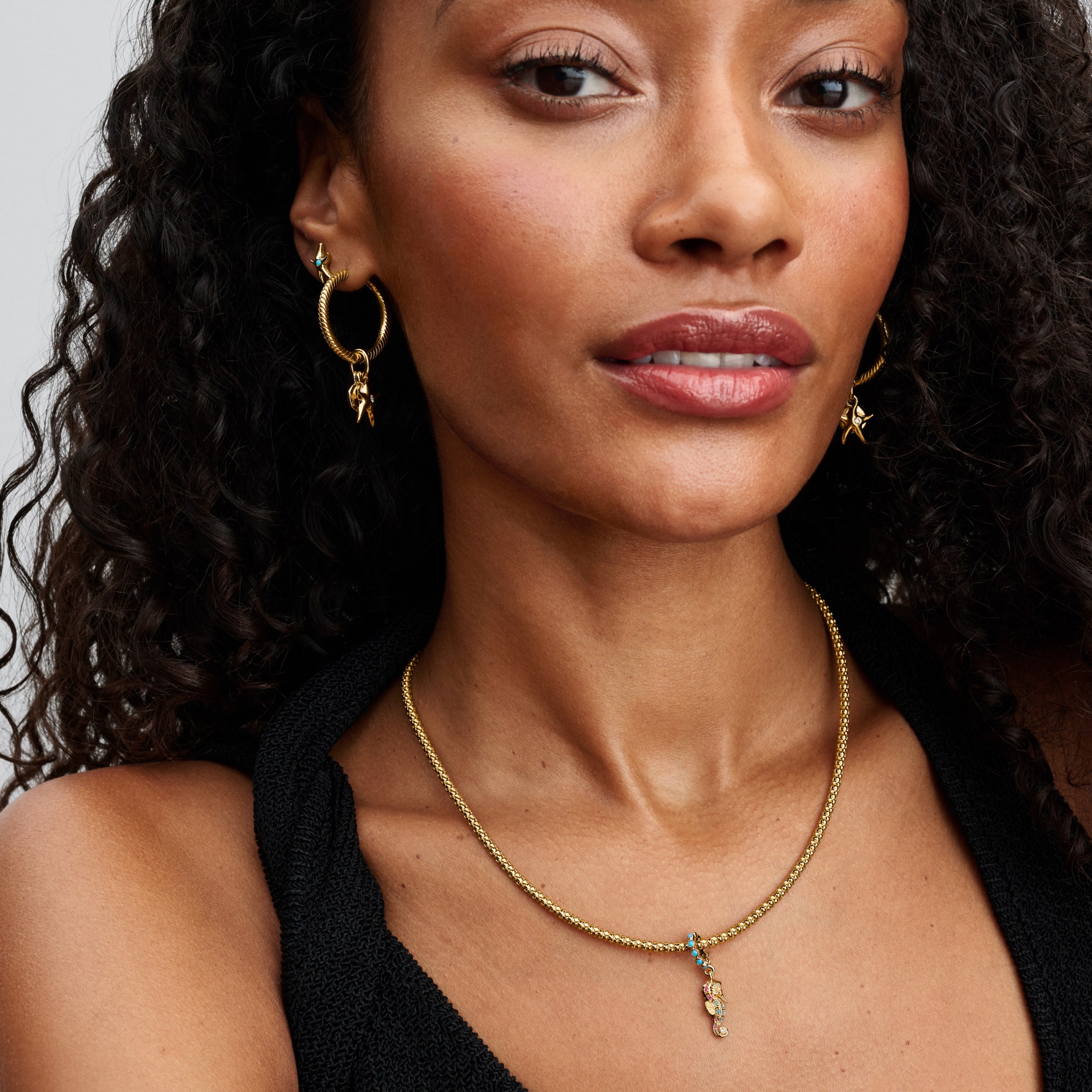 Pandora Moments Charm-Ohrringe - Gelbgold Vergoldung – Ansicht 5