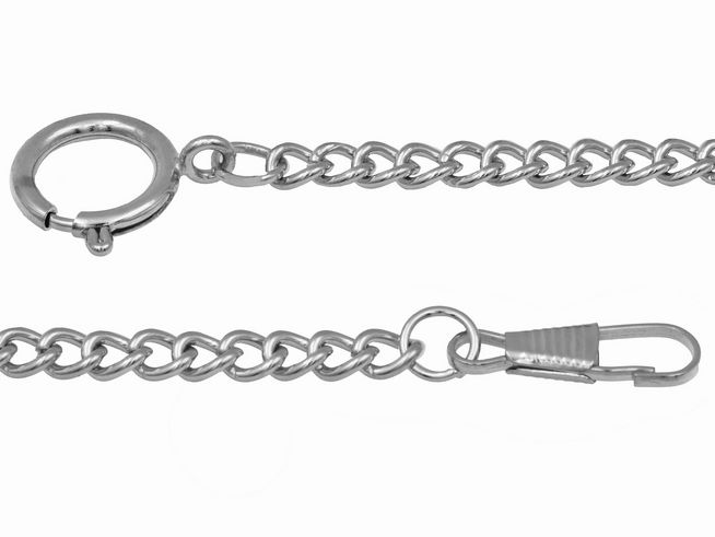 69148-0 Eichmüller Taschenuhr Metall Kette verchromt poliert 42 cm von Juwelier Harnisch, elegant gestaltete Kette mit stabilem Verschluss für Taschenuhren, zeitloses Design und hohe Qualität.