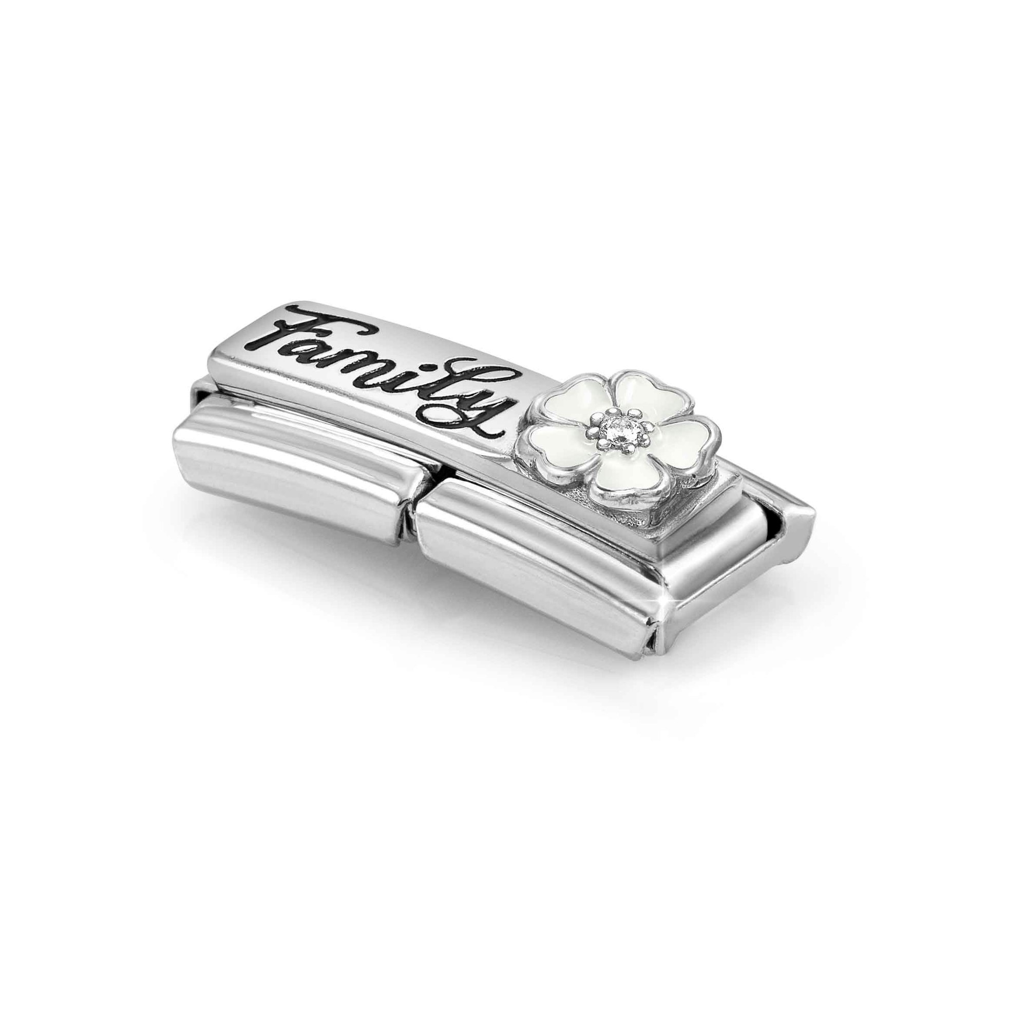 Nomination Composable Classic Double Charm Family Blume - Edelstahl, Sterling Silber, Emaille – Ansicht 4
