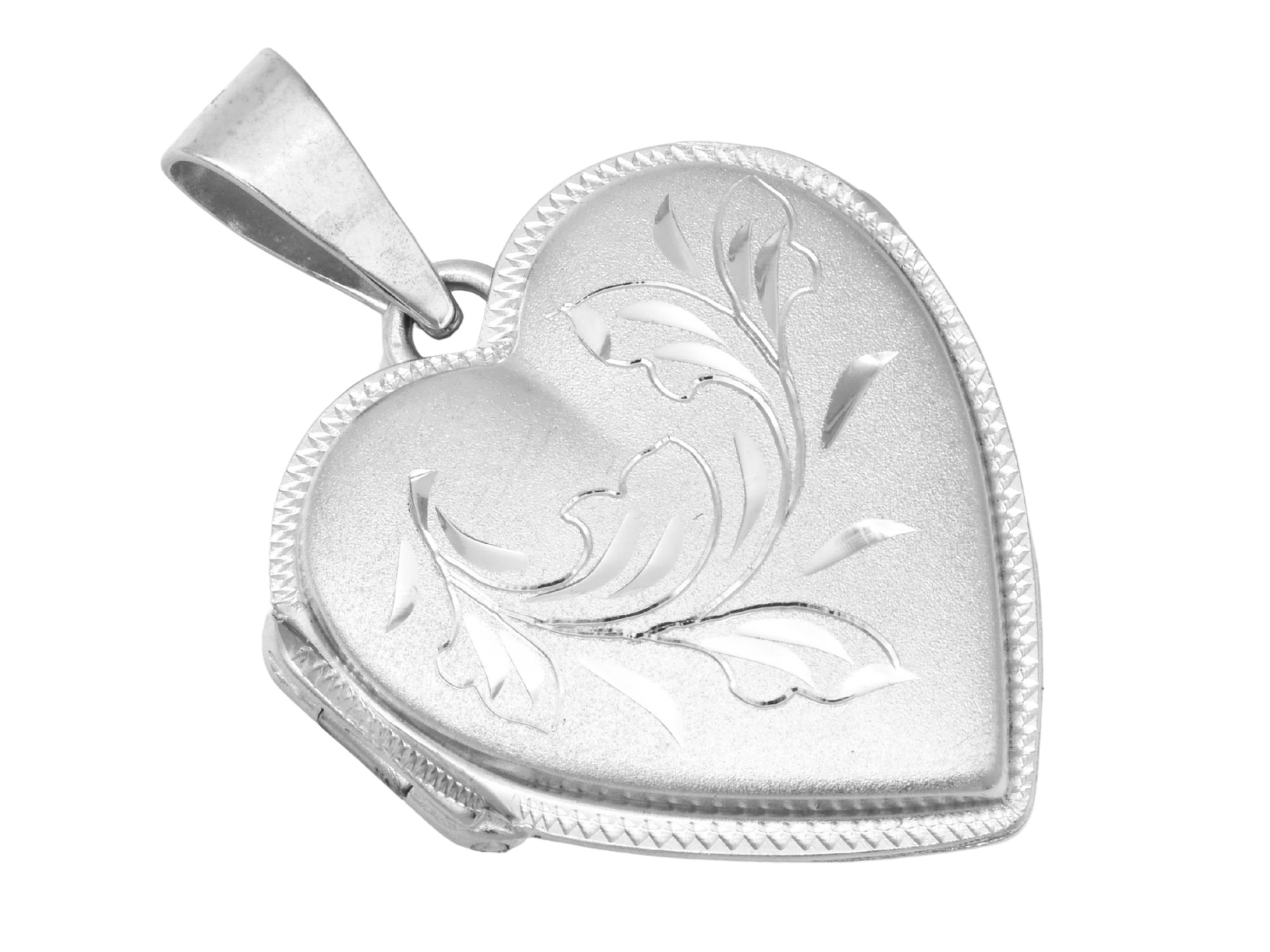 Anhänger Medaillon Herz - Silber teilmattiert