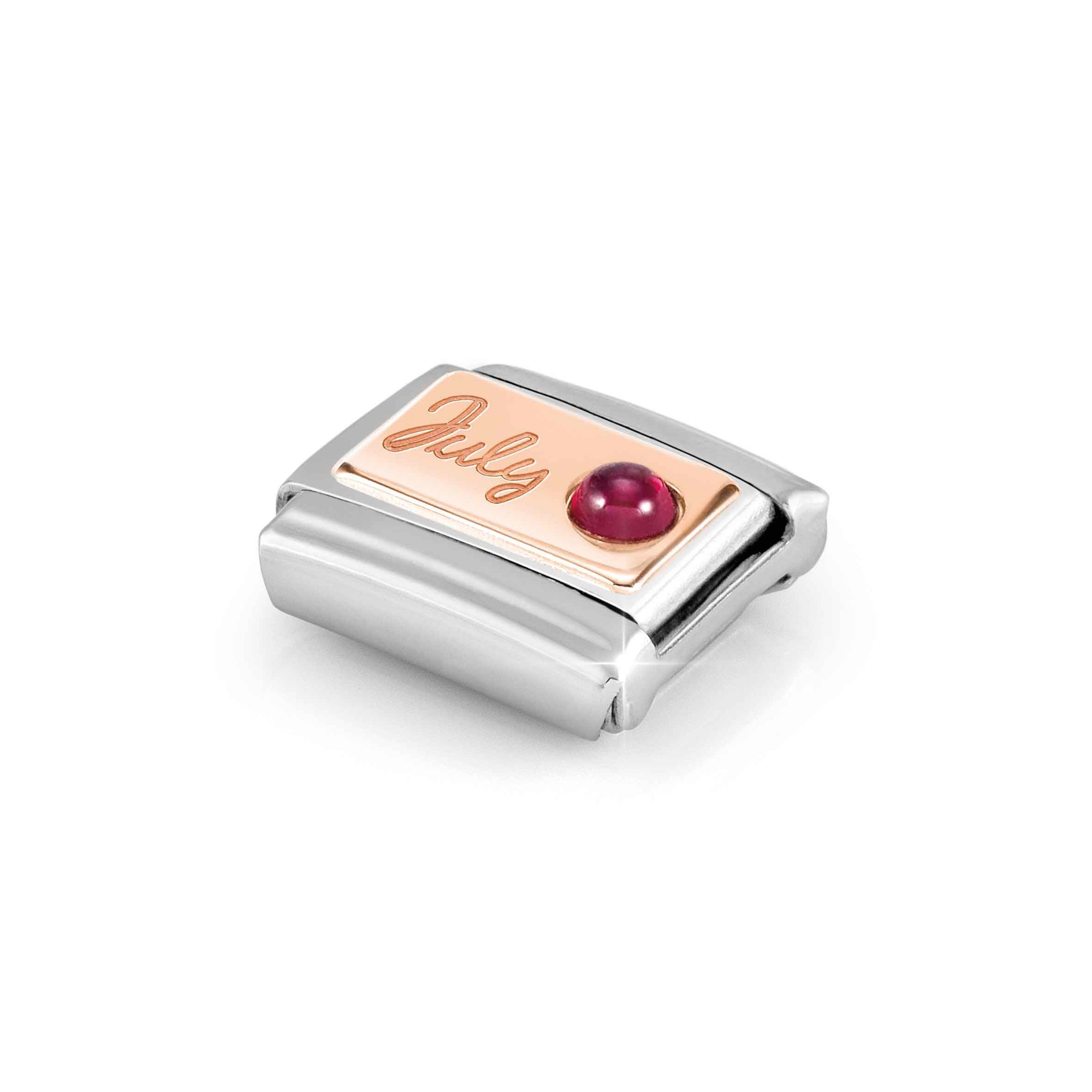 Nomination Composable Classic Charm Monatsstein Februar Amethyst - Edelstahl, Gold 375 Roségold – Ansicht 4