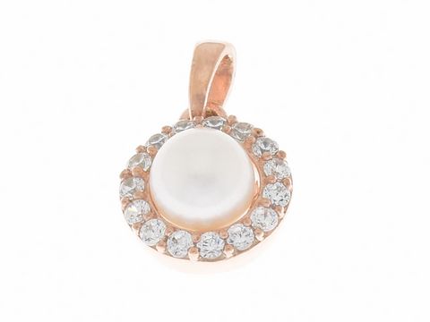 Perlentraum Anhänger in Silber mit Zirkonia und strahlender Süßwasser Zuchtperle, exquisite Verarbeitung vom Juwelier Harnisch, ideal für stilvolle Akzente.