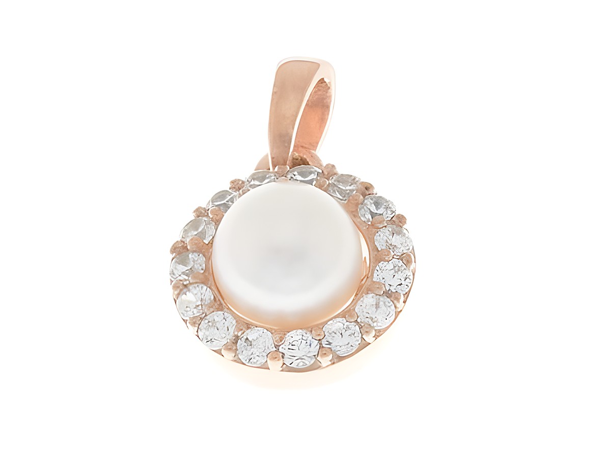 Perlentraum Anhänger in Silber mit Zirkonia und strahlender Süßwasser Zuchtperle, exquisite Verarbeitung vom Juwelier Harnisch, ideal für stilvolle Akzente.
