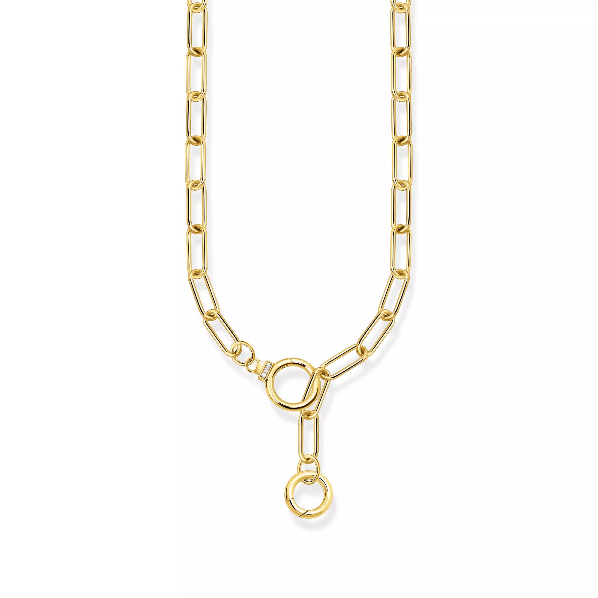 Thomas Sabo Carrier - 47 cm Silber verg. & Zirkonia - Weiß - elegante Gliederkette
