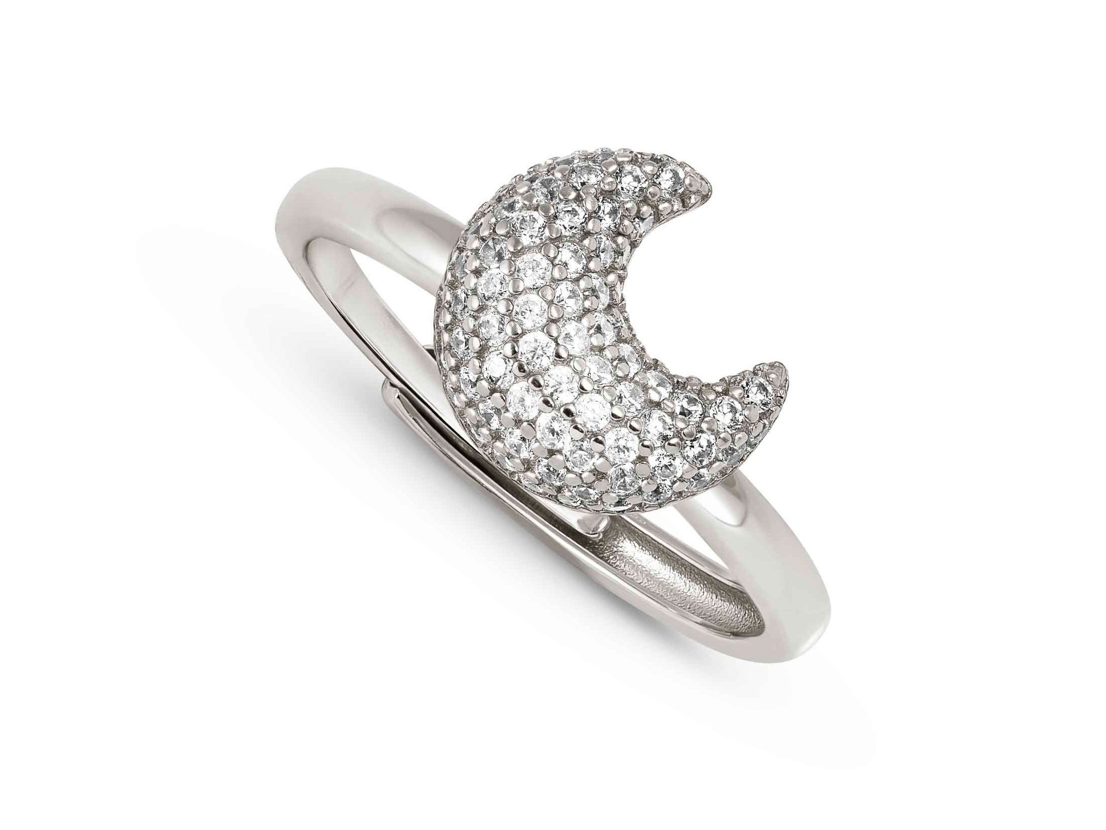 Nomination 242700 22 - LIFEPOETRY Ring aus Sterling Silber & Zirkonia in Pavé-Fassung - Mond - rhodiniert