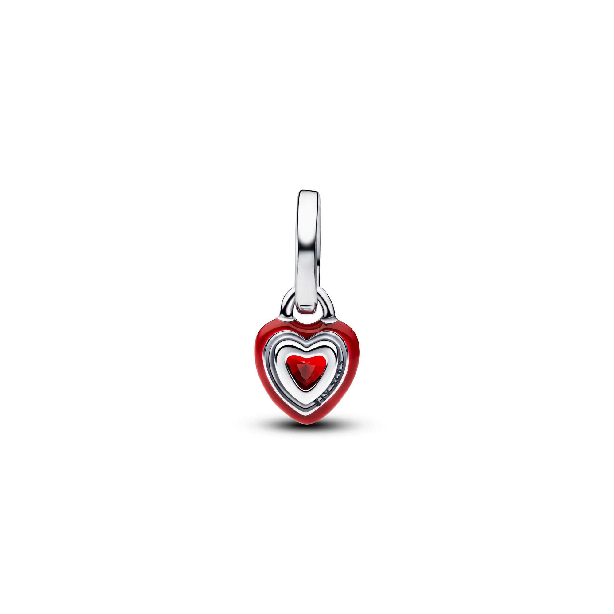 Pandora ME Rotes Chakra Herz Mini - Charm Anhänger - Silber - Emaille - Kristall - Rot – Ansicht 2