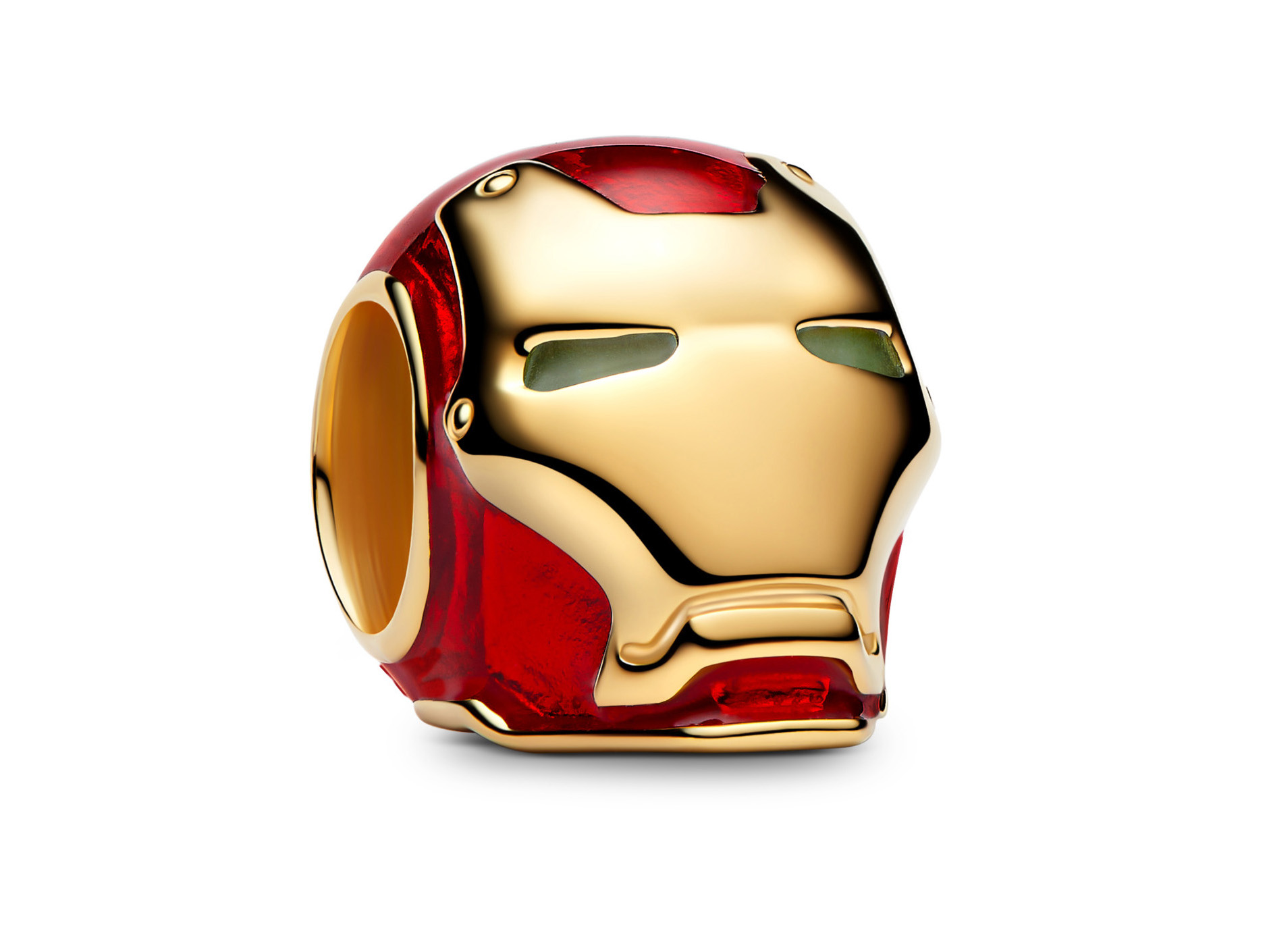 Pandora 764213C01 - Marvel Iron Man Helm Charm - Gelbgold Vergoldung - Emaille Rot