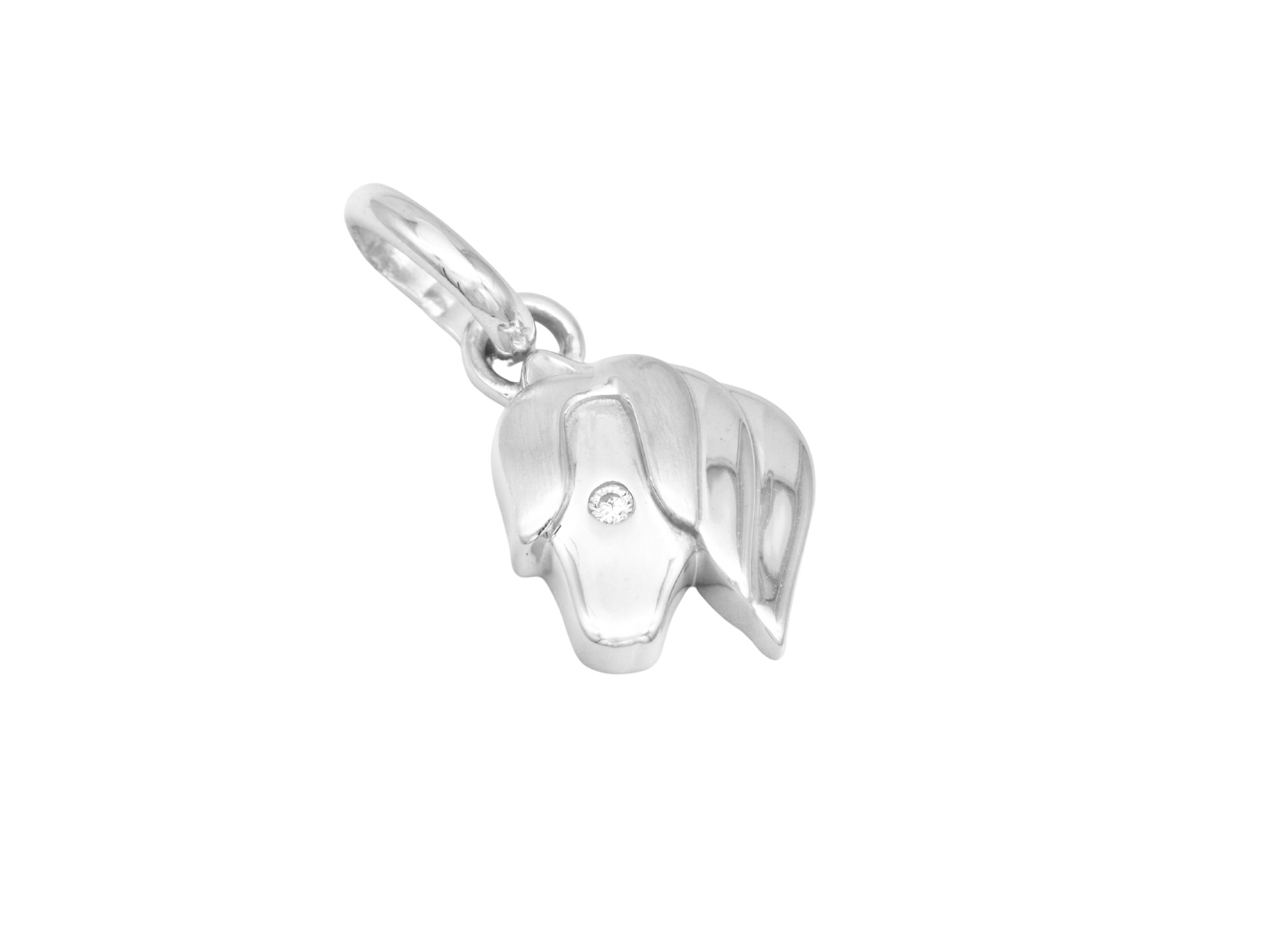 Anhänger Pferdekopf Kinderschmuck - Sterling Silber rhodiniert - Zirkonia